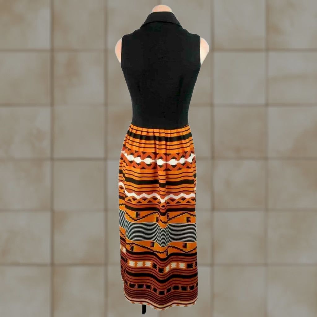 Vintage 70s Maxi Psychedelic Festival Dress Vintage XS/S Size XS / US 0-2 / IT 36-38 - 1 Thumbnail
