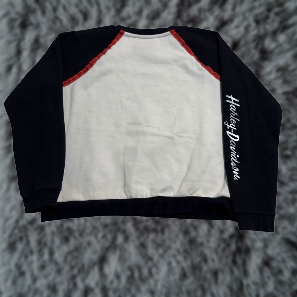 Harley Davidson VINTAGE Harley-Davidson Sweatshirt Unisex Adults L White Pullover Logo Biker Size US L / EU 52-54 / 3 - 1 Thumbnail