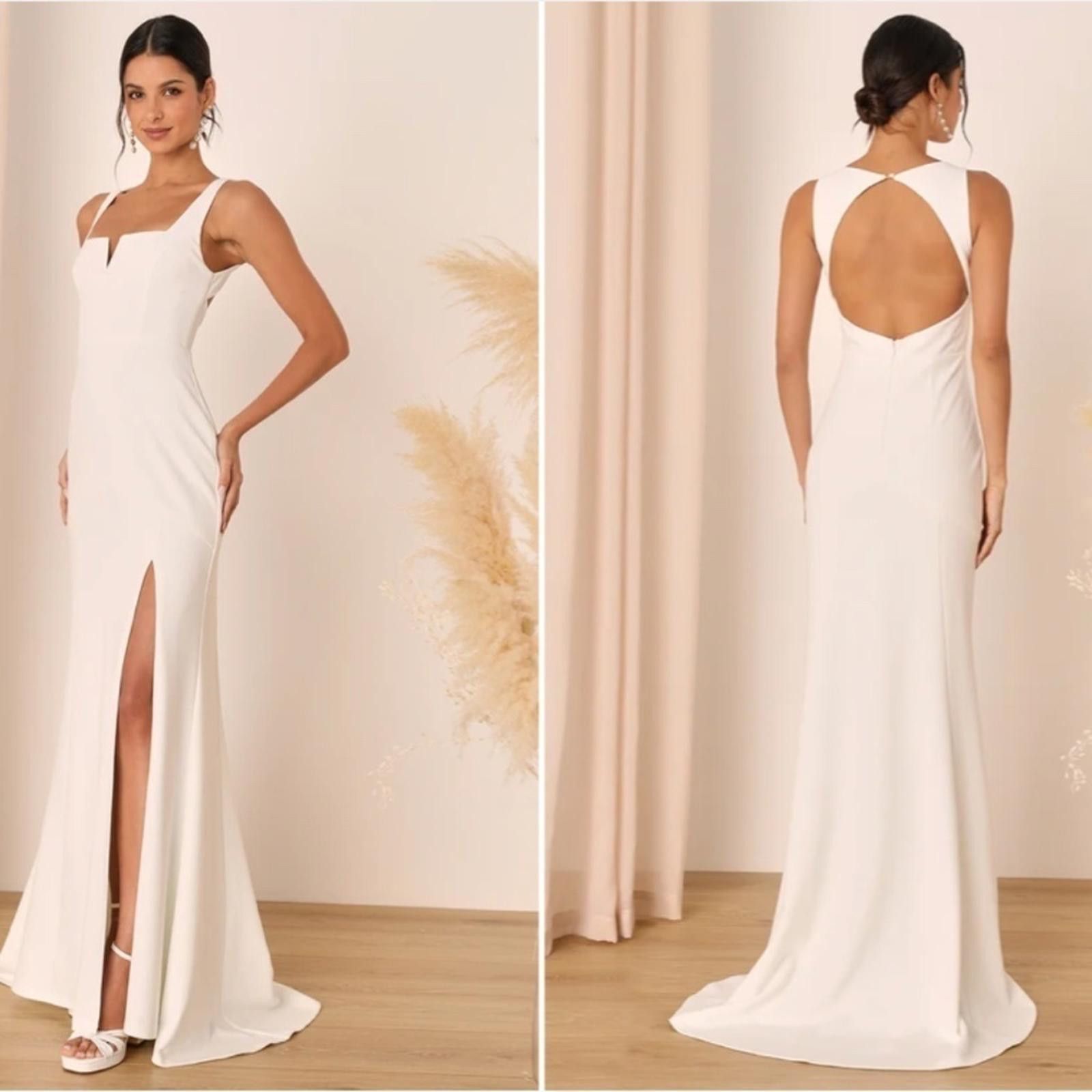Lulus LULUS Bridal Wedding Elegant Sophisticated Chic Mermaid Gown Size S / US 4 / IT 40 - 4 Thumbnail