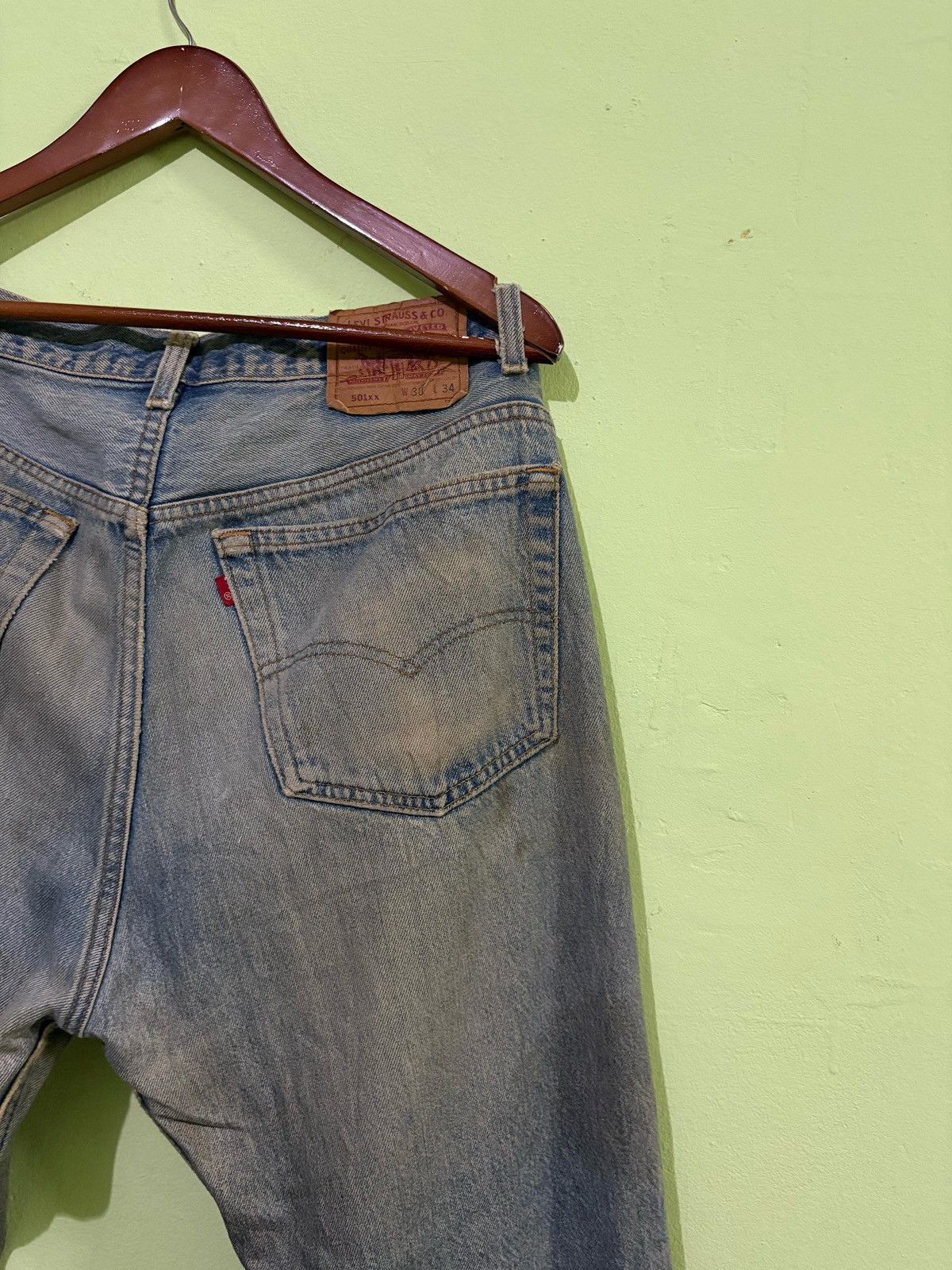 Levi's × Levi's Vintage Clothing Vintage 501 Levis Denim Pant Distressed Made In USA Size US 35 - 9 Thumbnail