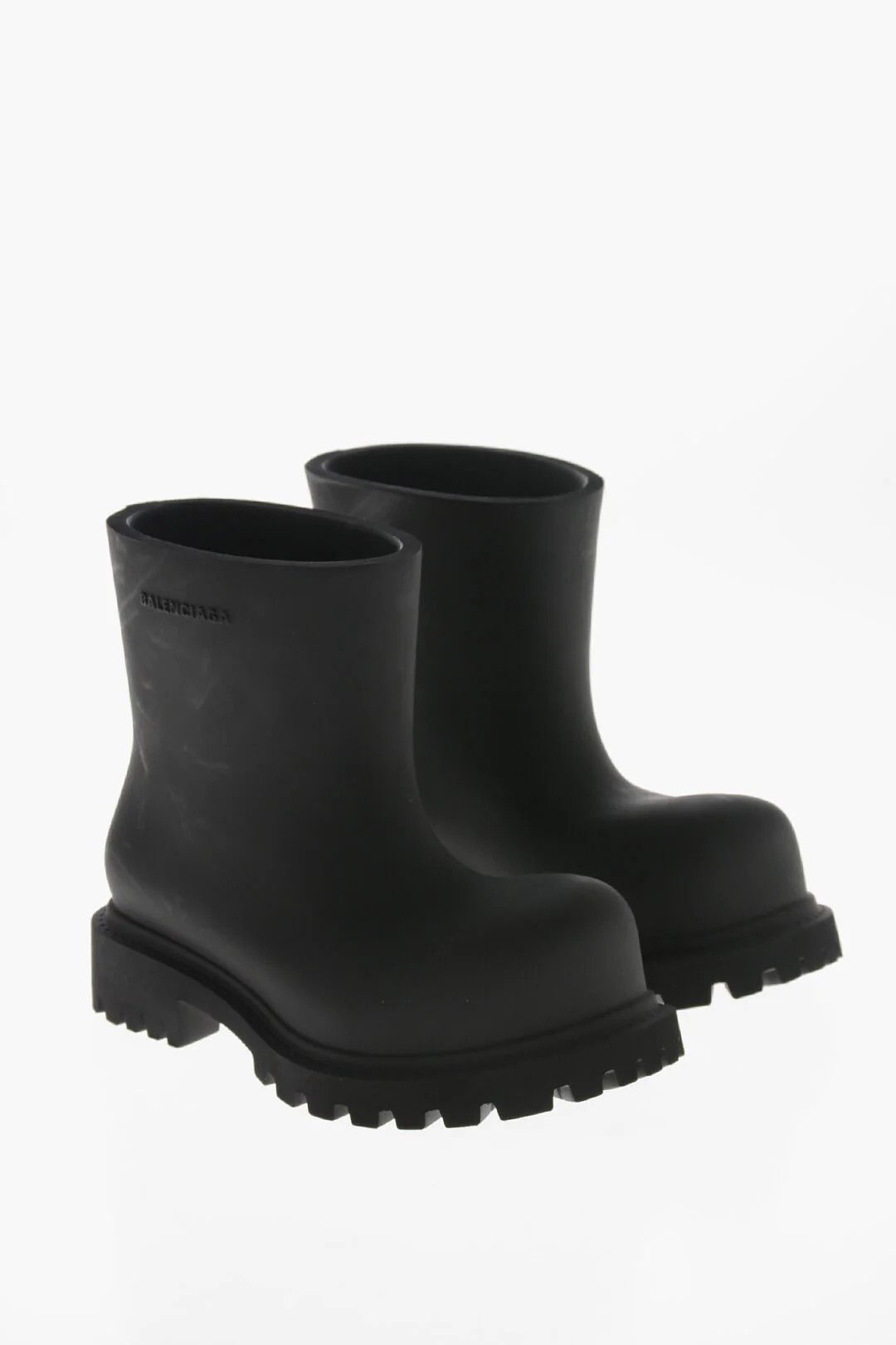 Balenciaga og1mm0326 Rigid Rubber Ankle Boots in Black Size US 9 / IT 39 - 2 Thumbnail