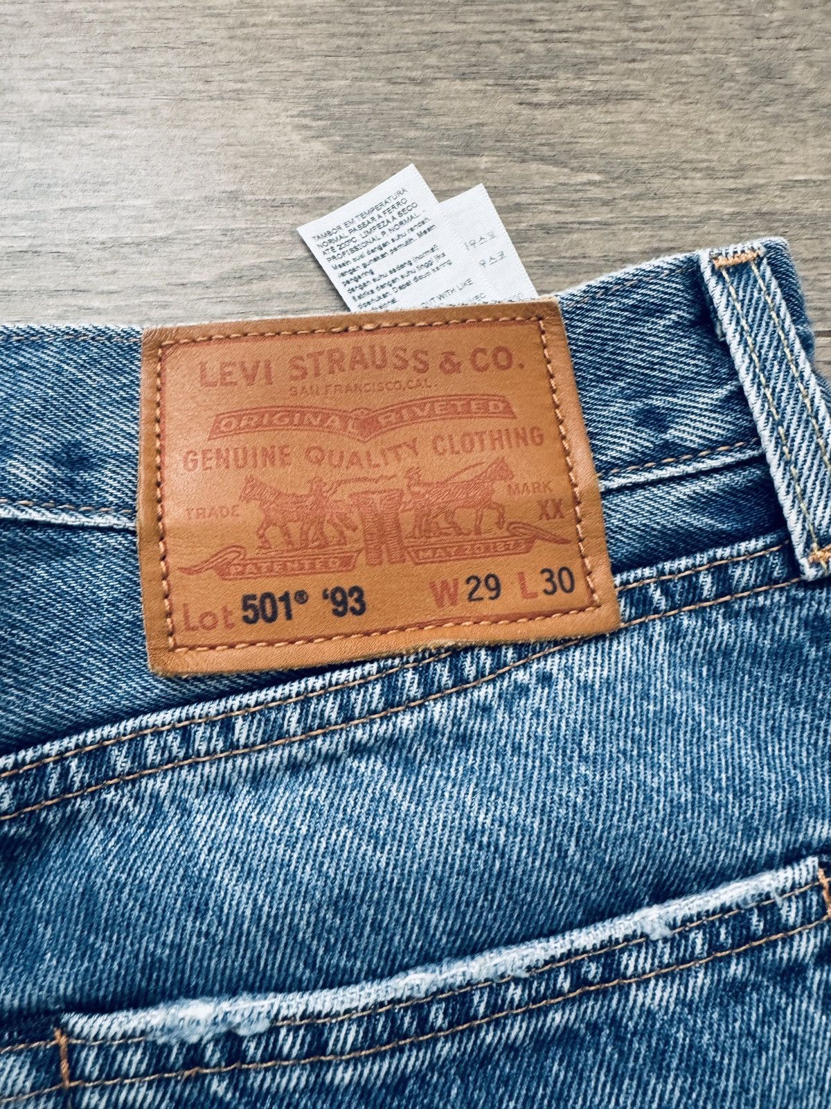 Levi's × Levi's Made & Crafted × Levi's Vintage Clothing Levi's Premium 501 ‘93 STRAIGHT FIT MEN'S JEANS 30 x 29 Size US 30 / EU 46 - 9 Thumbnail