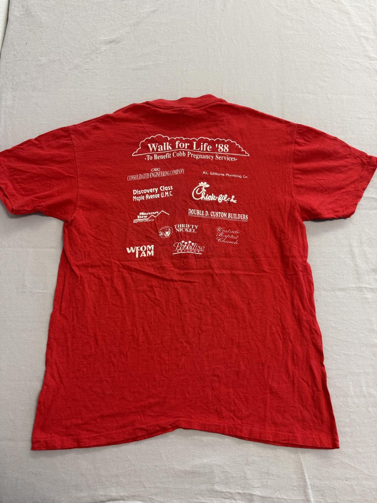 Designer Vintage Choose Life Walk For Life T-shirt 1988 Chick-fila-A Size US L / EU 52-54 / 3 - 3 Thumbnail