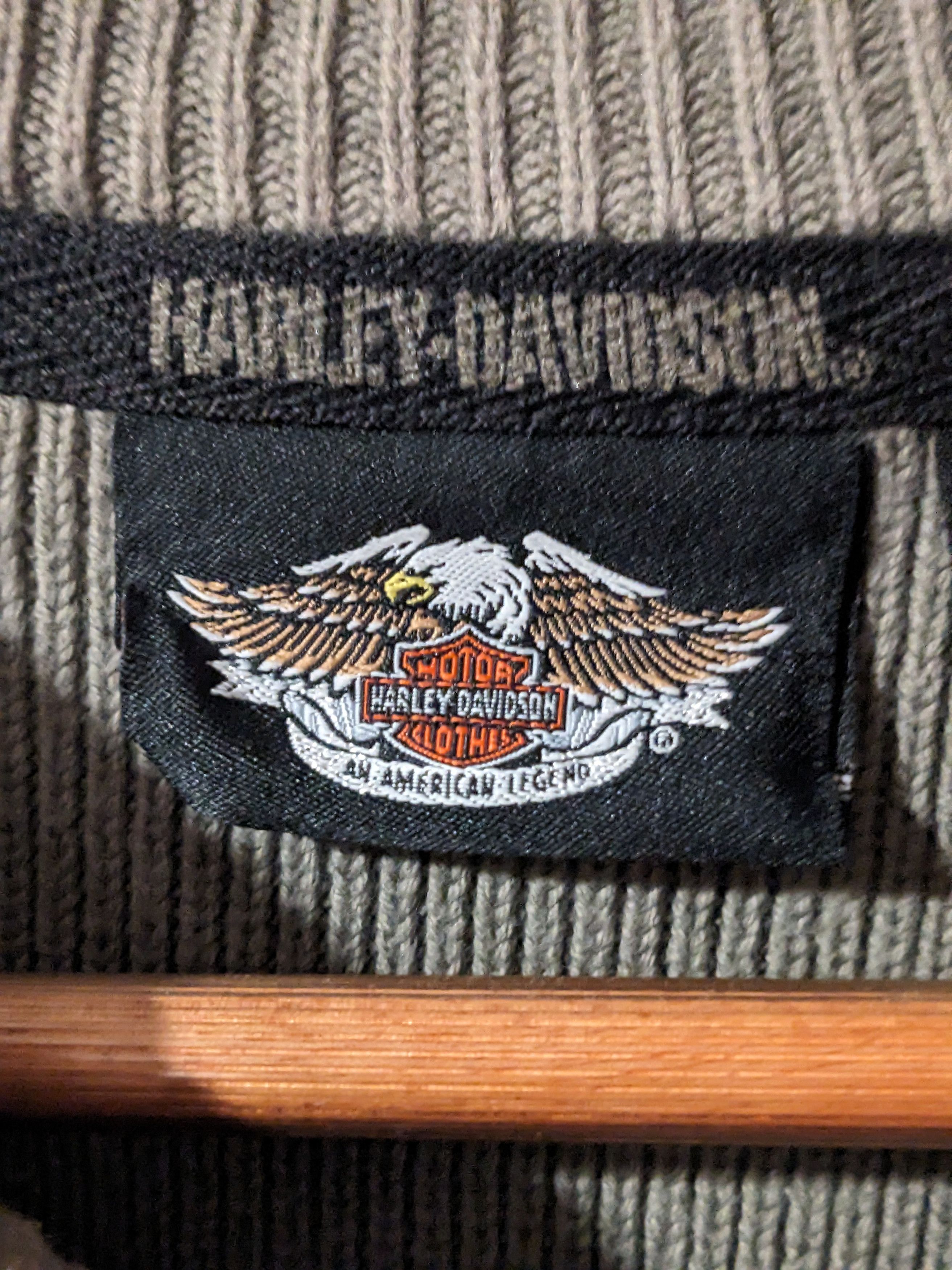 Harley Davidson × Vintage Vintage Y2K Harley Davidson Large Knitted Sweater Size US L / EU 52-54 / 3 - 4 Thumbnail
