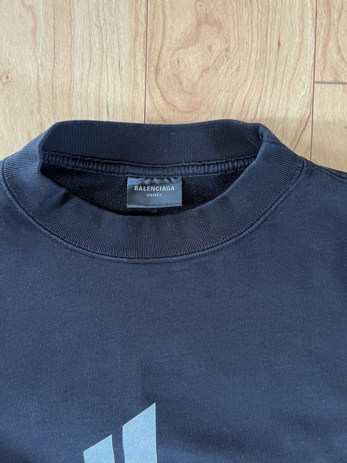 Balenciaga Balenciaga Black Double Logo Crewneck Sweatshirt Demna Size US L / EU 52-54 / 3 - 3 Thumbnail
