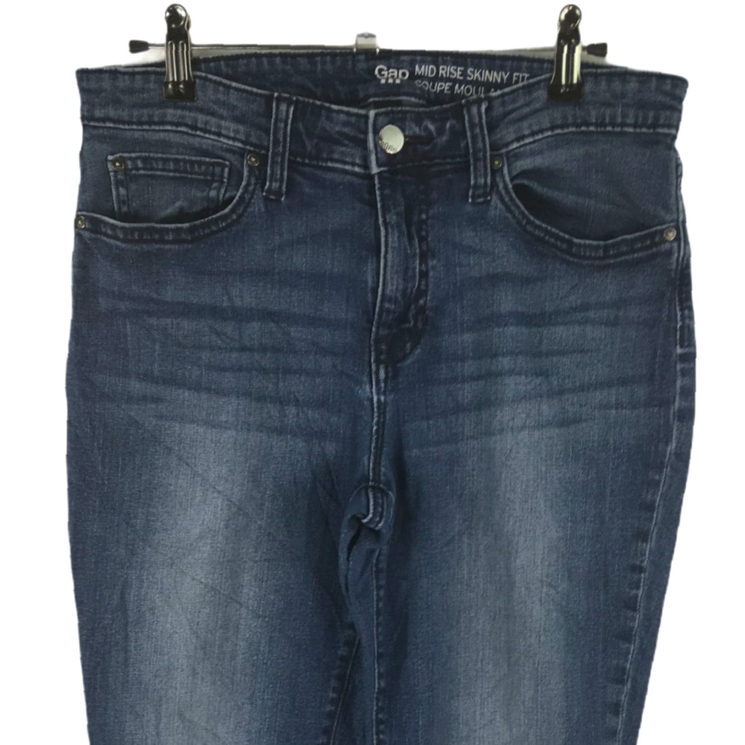 Gap Gap Denim Jeans Skinny Mid Rise Blue 8/29S 28x29 Gap 1969 Women Casual Solid Denim Blue Jeans Size 8/29S 28x29 Size 30" / US 8 / IT 44 - 3 Thumbnail