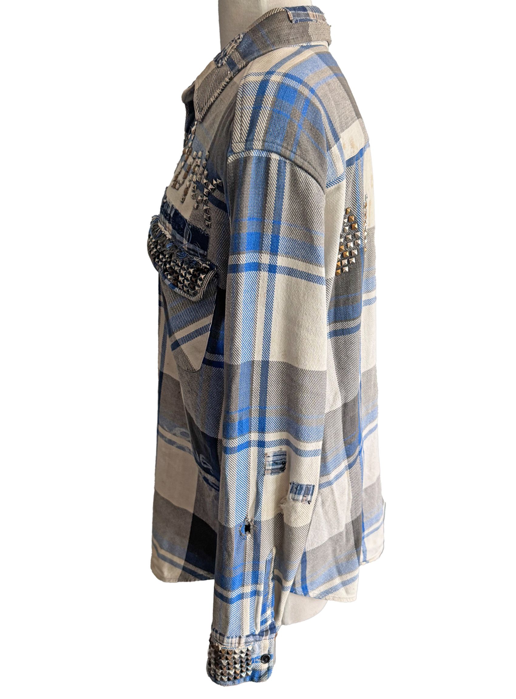 The Great China Wall Vintage GREAT CHINA WALL "PUNK" BLUE PLAID SHIRT Size US M / EU 48-50 / 2 - 5 Thumbnail