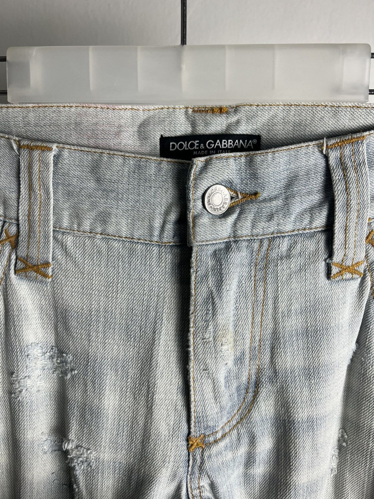 Dolce & Gabbana × Vintage Vintage Distressed Dolce&Gabbana "Love Me" Flower Denim Size US 36 / EU 52 - 5 Thumbnail