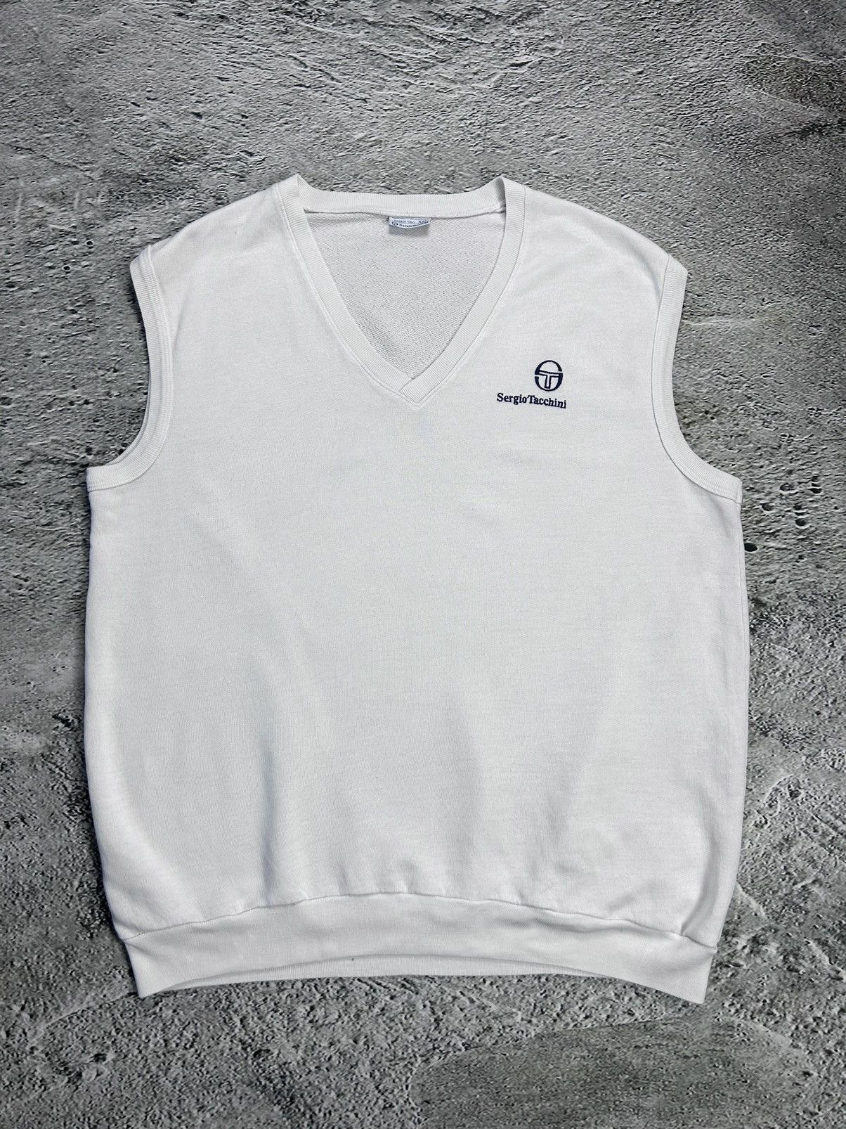 Sergio Tacchini Sergio Tacchini vintage white sweater vest small logo Size US XXL / EU 58 / 5 - 1 Thumbnail