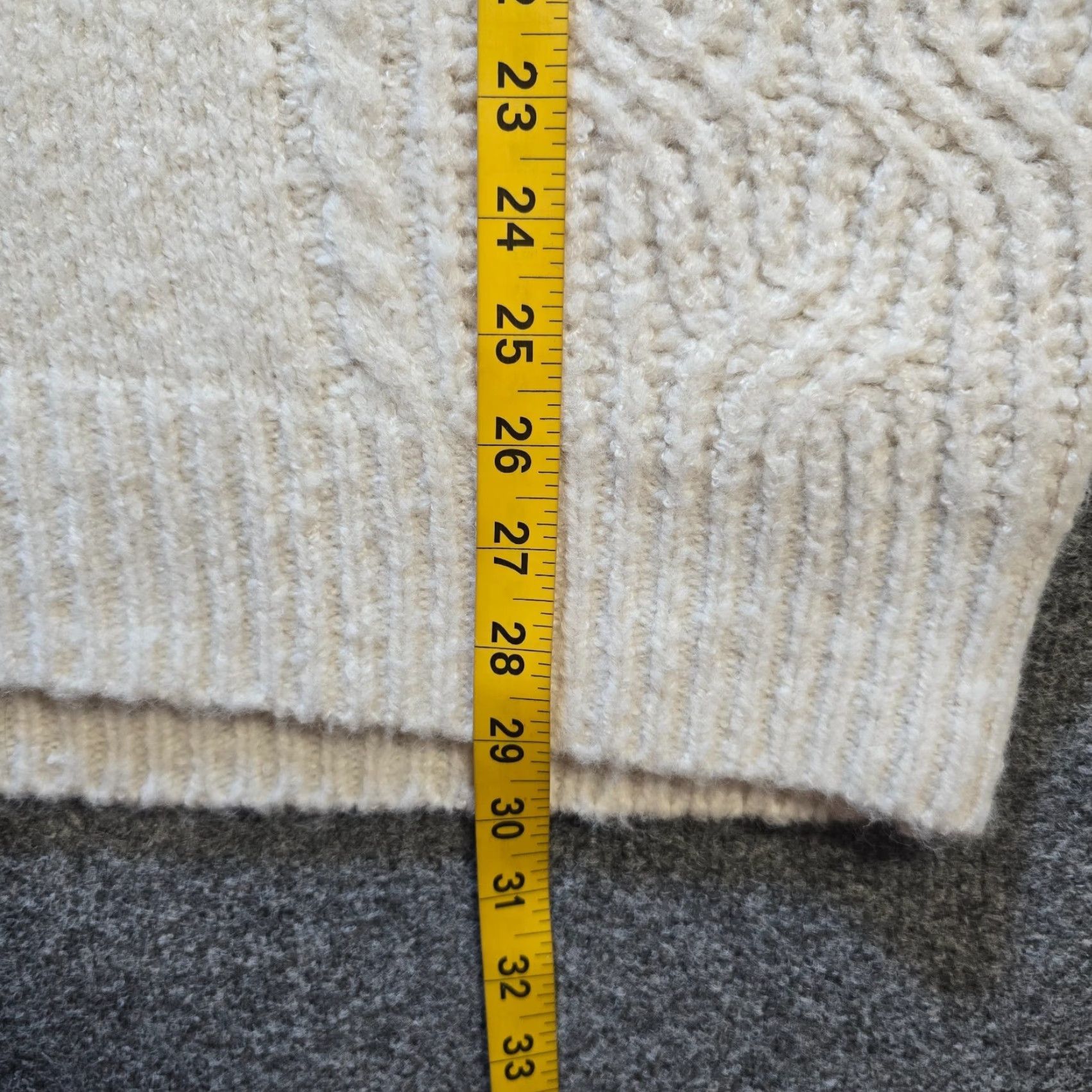 Vintage Cernucci Sweater Womens Medium White Wool Spliced Cable Knit Fisherman Hoodie Size M / US 6-8 / IT 42-44 - 7 Thumbnail