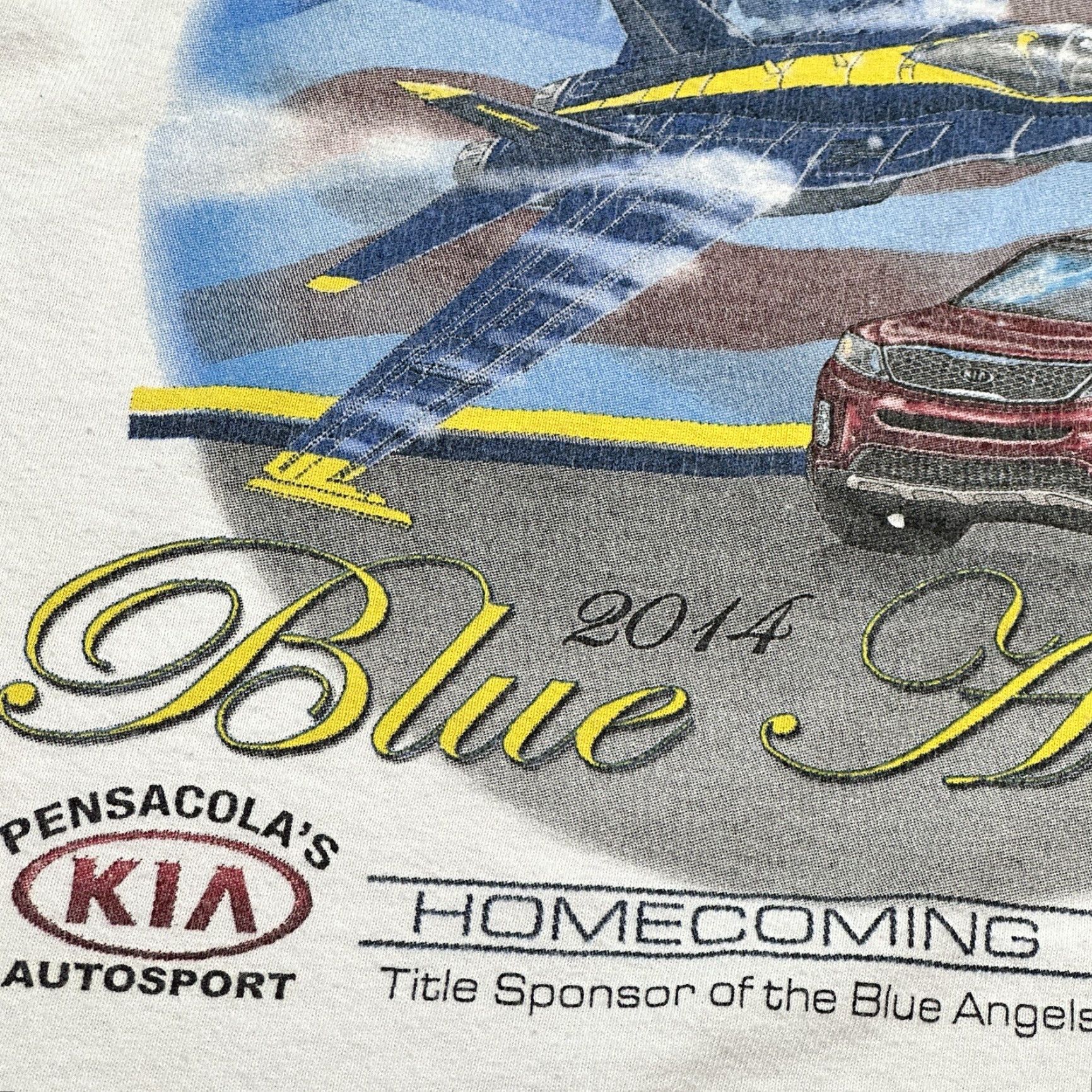Gildan VINTAGE Blue Angels Homecoming Air Show Shirt Mens Medium White Pensacola Kia Sponsor Size US M / EU 48-50 / 2 - 7 Thumbnail