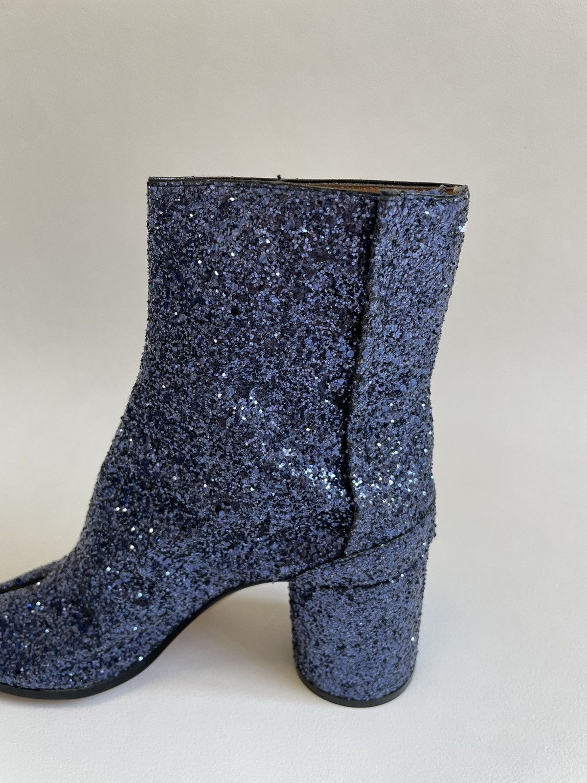 Maison Margiela Metallic Blue Glitter Tabi Boots Size US 6 / IT 36 - 14 Thumbnail