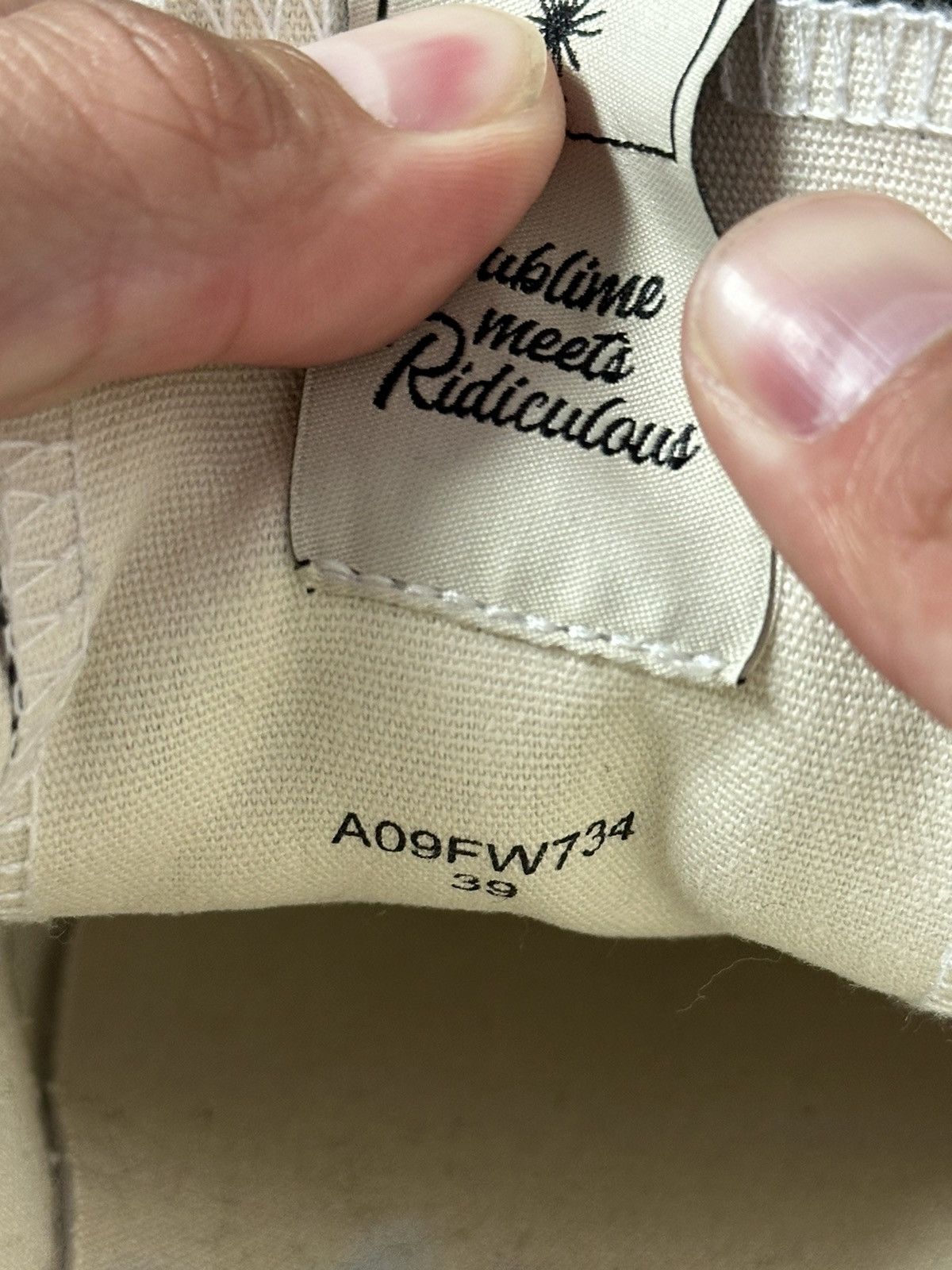 Maison MIHARA YASUHIRO MAISON MIHARA YASUHIRO "HANK VINTAGE SOLE CANVAS LOW" BLACK Size US 6.5 / EU 39-40 - 13 Thumbnail