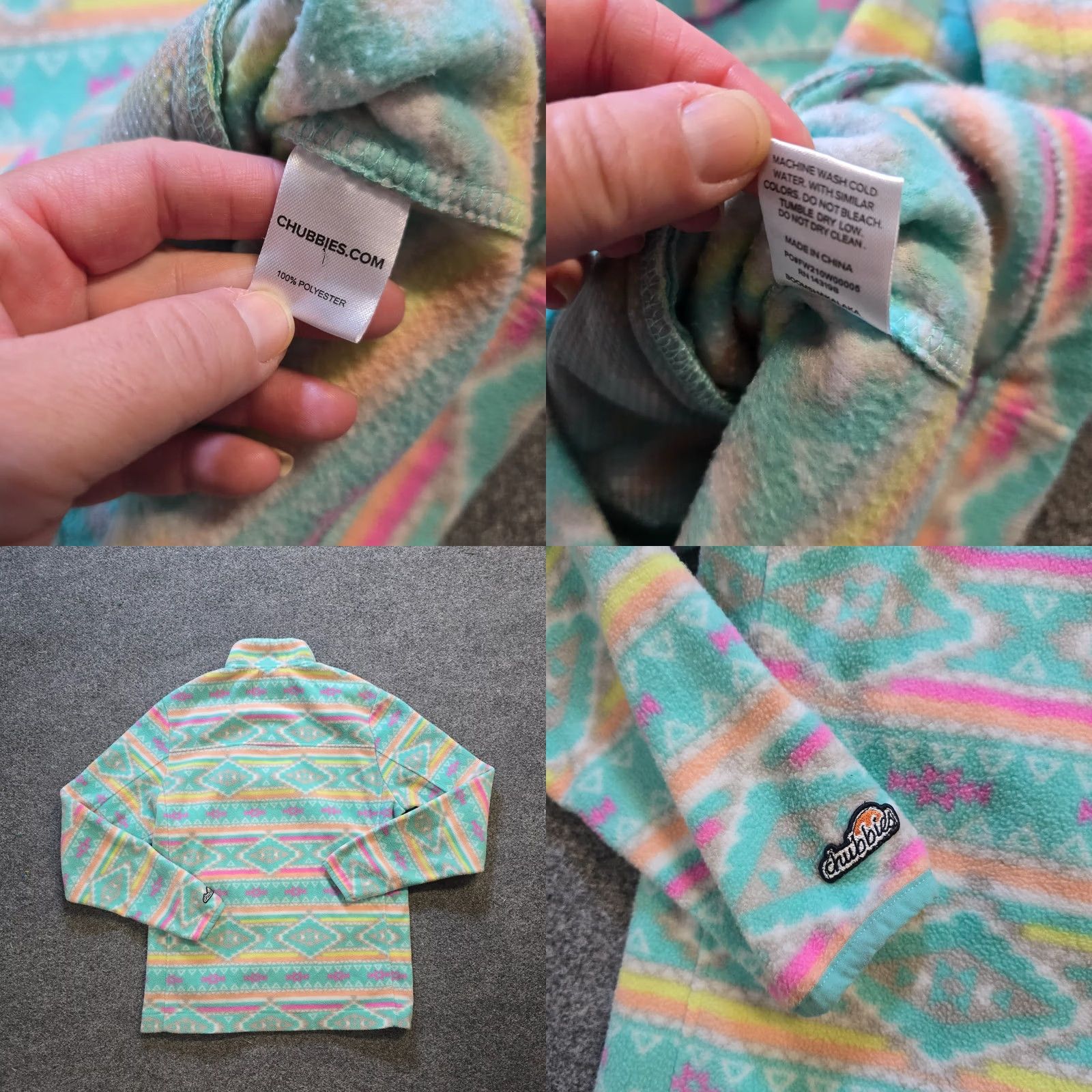 Chubbies Chubbies Sweater Women Size S Green Aztec Fleece 1/4 Zip Casual Pullover Size S / US 4 / IT 40 - 8 Thumbnail
