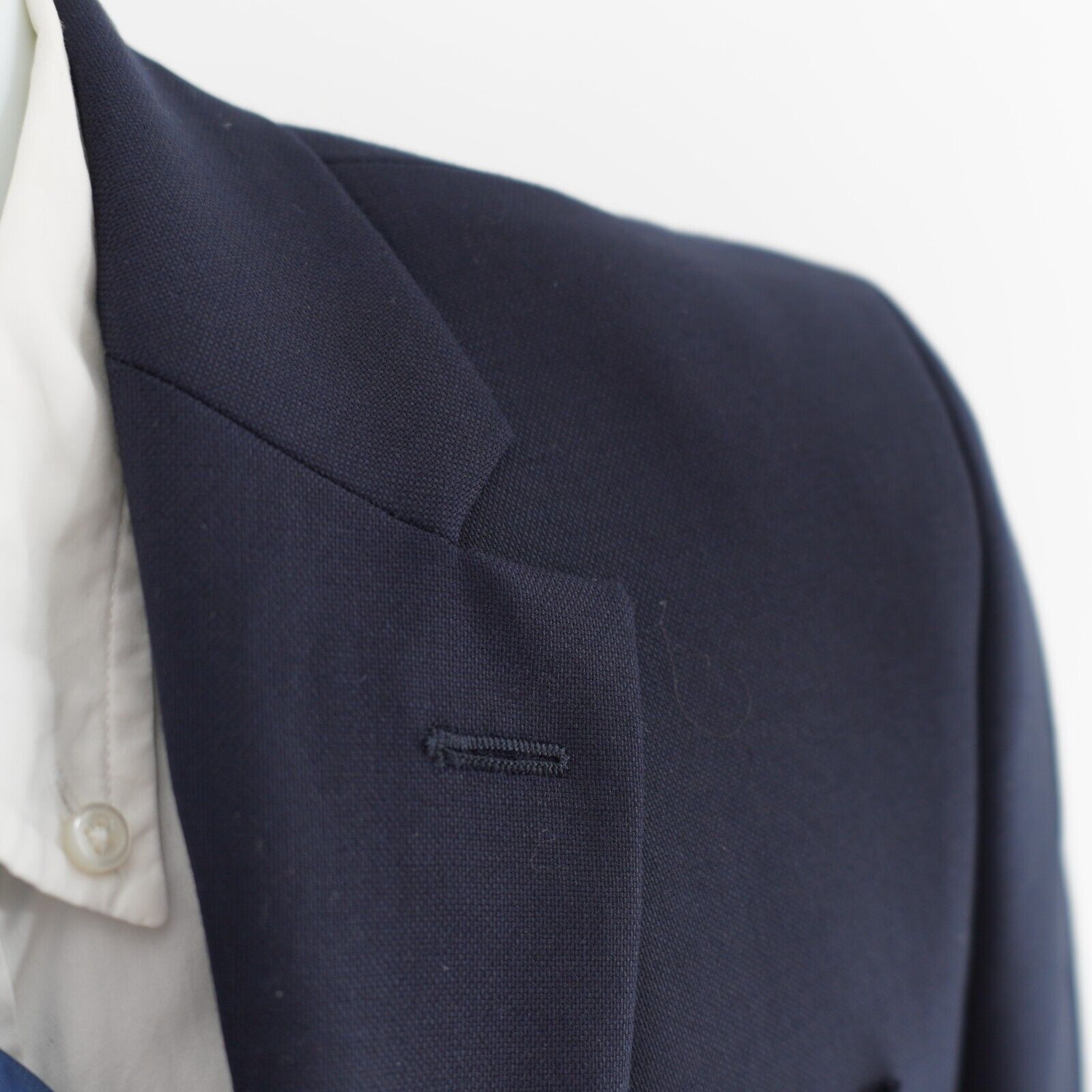Stafford Stafford Blue Wool 2 Gold Button Blazer 36S Tagged 38R See D Size 36S - 2 Thumbnail
