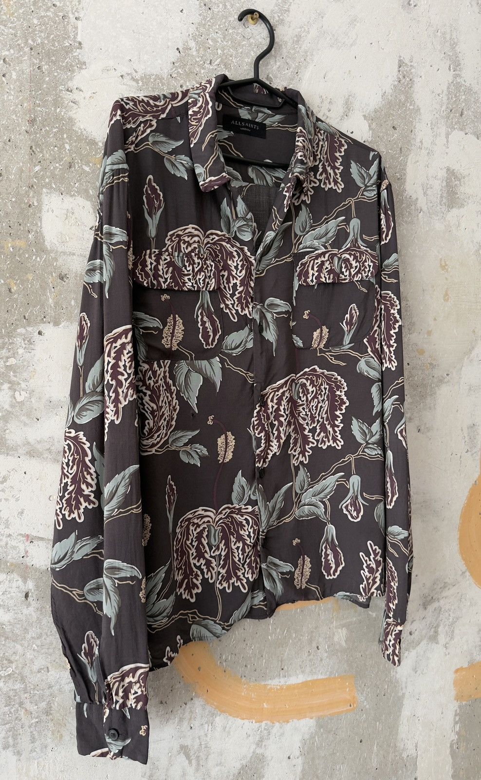 Allsaints Allsaints Peoria Floral Viscose Long Sleeve T-Shirt Size M Size US M / EU 48-50 / 2 - 2 Thumbnail