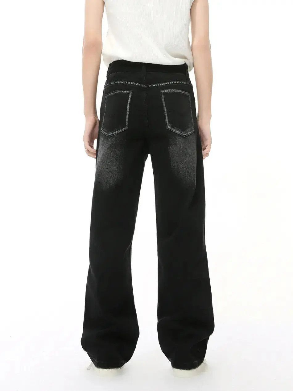 Japanese Brand Retro loose straight leg high street jeans Size US 32 / EU 48 - 5 Thumbnail