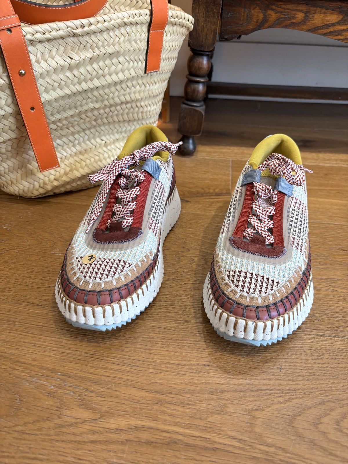 Chloe Chloé Nama sneakers mesh colorful Size US 7 / IT 37 - 4 Thumbnail