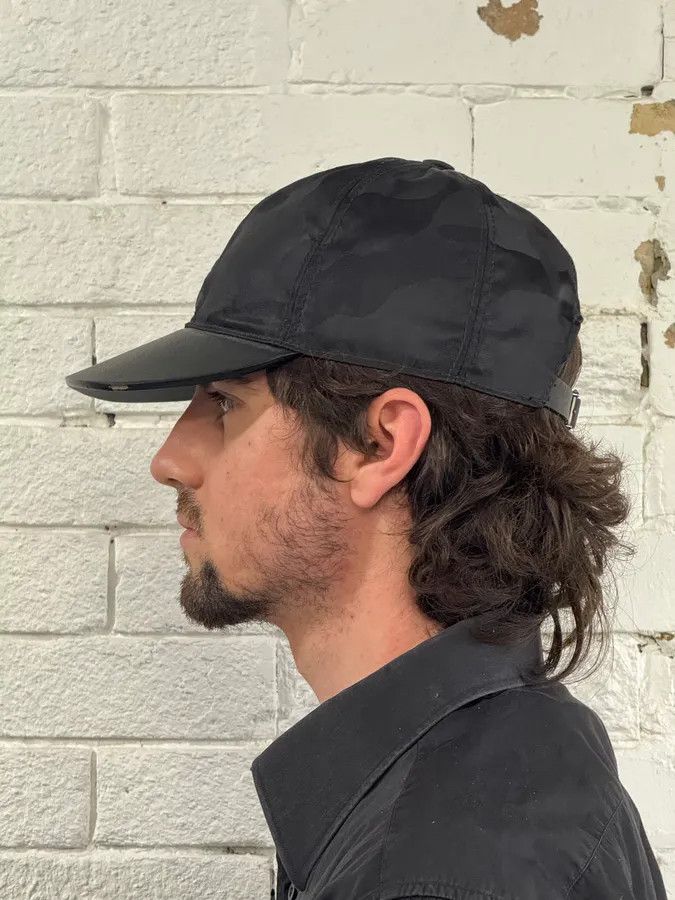 Valentino Valentino Black Camo Hybrid Leather Buckle Cap Size ONE SIZE - 3 Thumbnail
