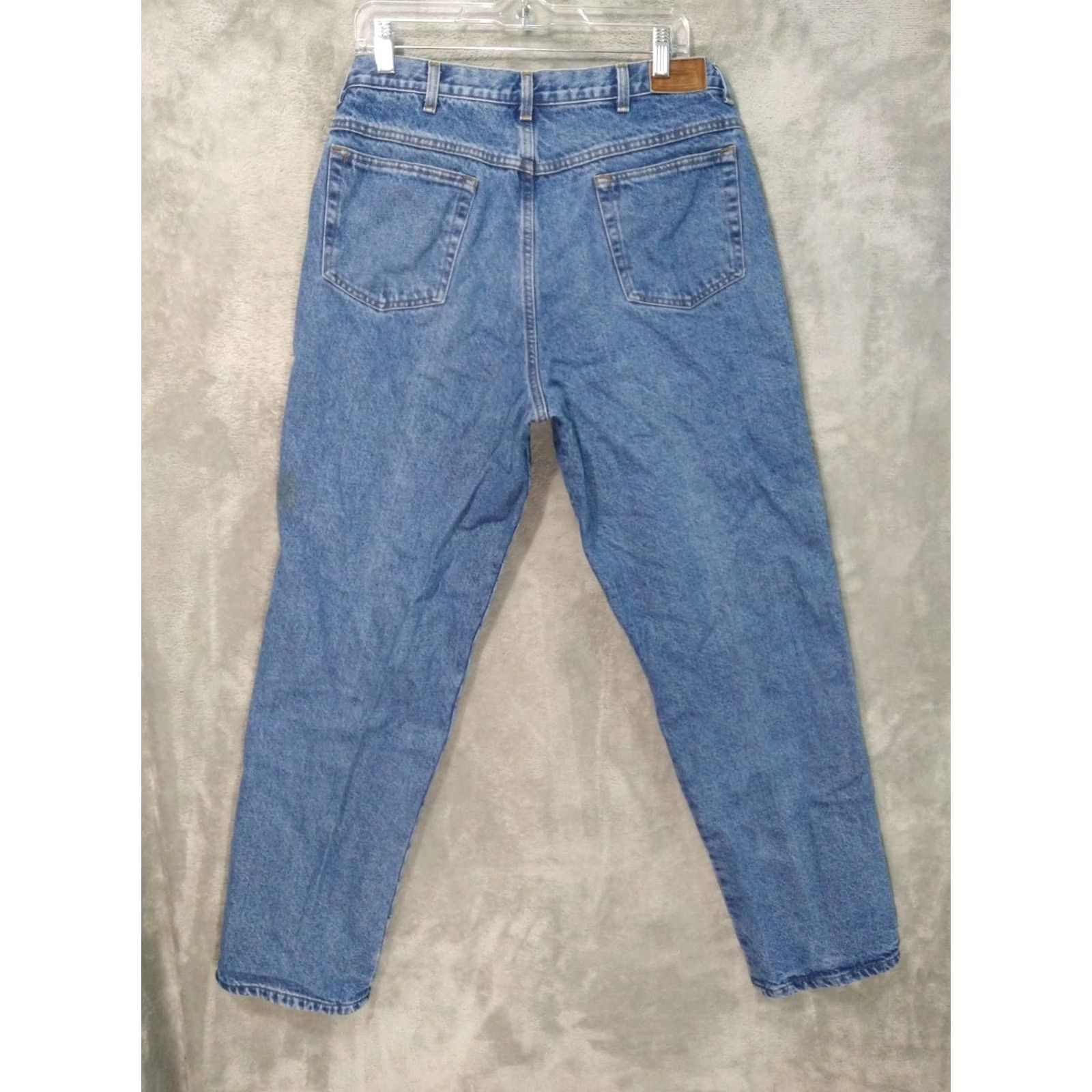 Vintage LL Bean Jeans Mens 36x32 Blue Denim Lined Medium Wash 5-Pocket Design Straight Regular Size 36 in Inseam 32 in Navy Blue Mens Jeans Size US 36 / EU 52 - 2 Thumbnail