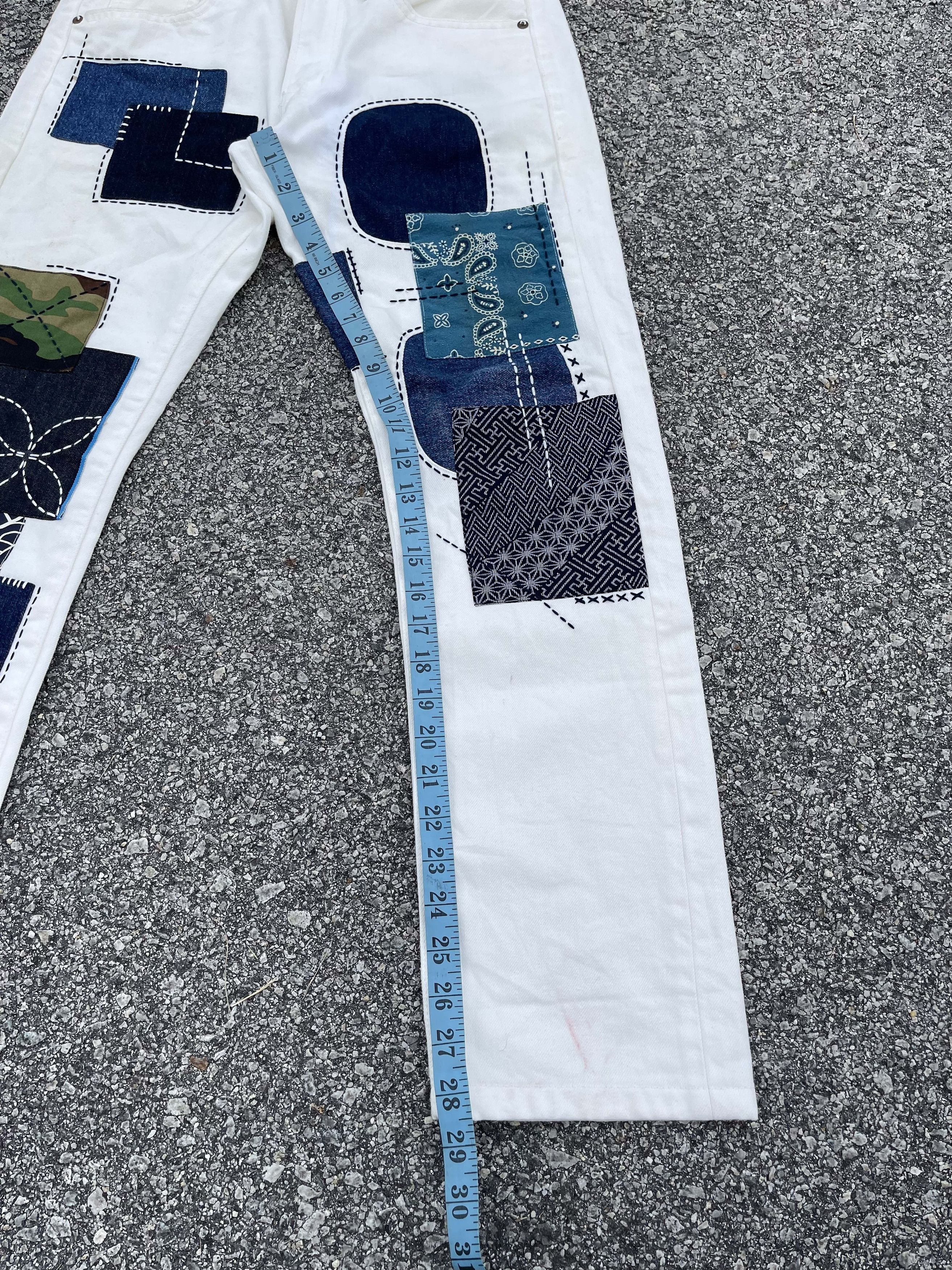Beauty Beast × Denim & Supply Ralph Lauren × RRL Ralph Lauren Denim Supply by Ralph Lauren Sashiko Boro Patchwork Size US 31 - 12 Thumbnail