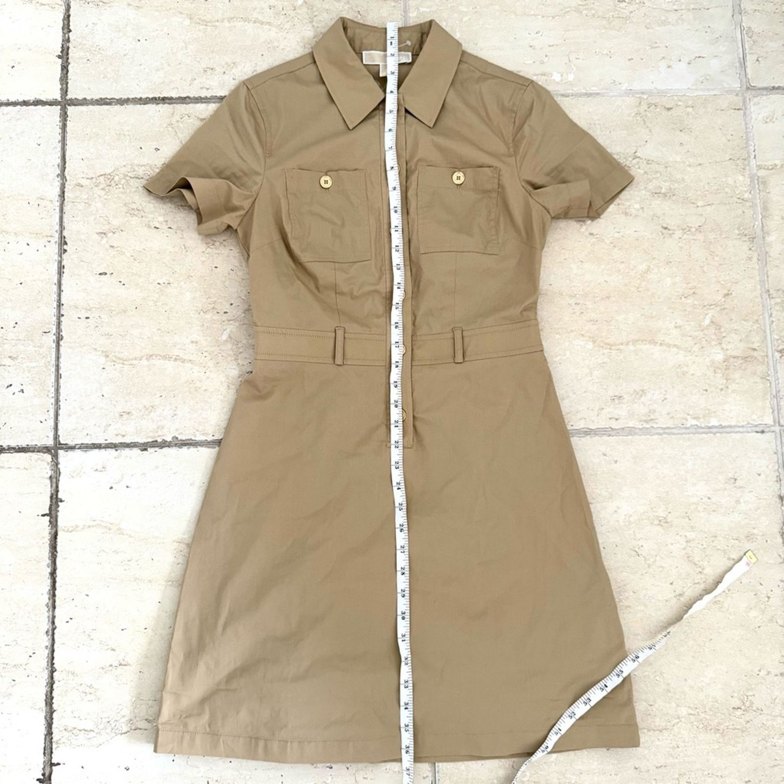Michael Kors NWT!! MICHAEL KORS Dress, Khaki, Size 0 Size XS / US 0-2 / IT 36-38 - 6 Thumbnail