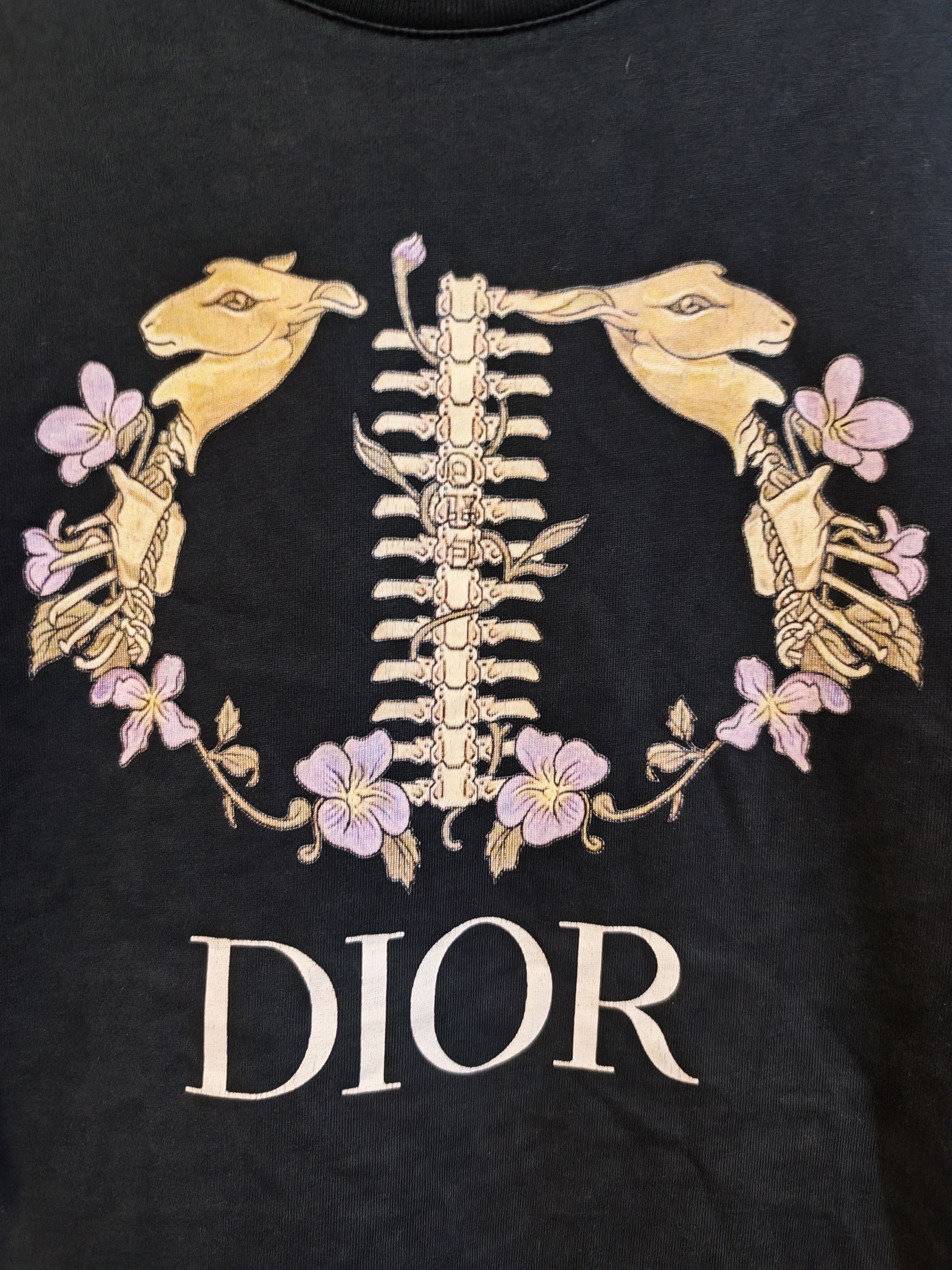 Dior Dior x Raymond Pettibon "Spine & Floral" Tee Size US L / EU 52-54 / 3 - 4 Thumbnail
