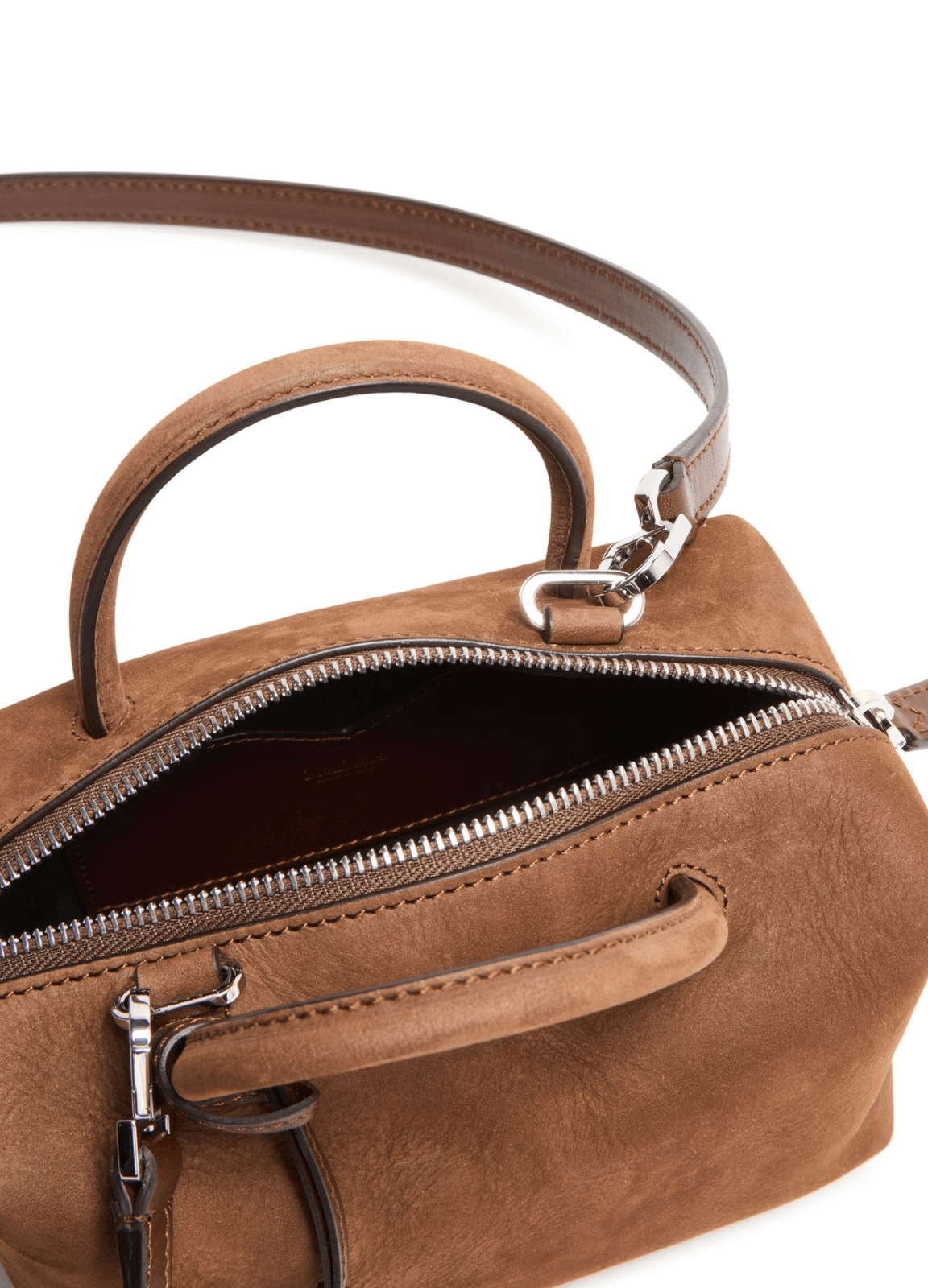 Max Mara MAX MARA Small Brown Leather Holdall Top Handle New Size ONE SIZE - 4 Thumbnail