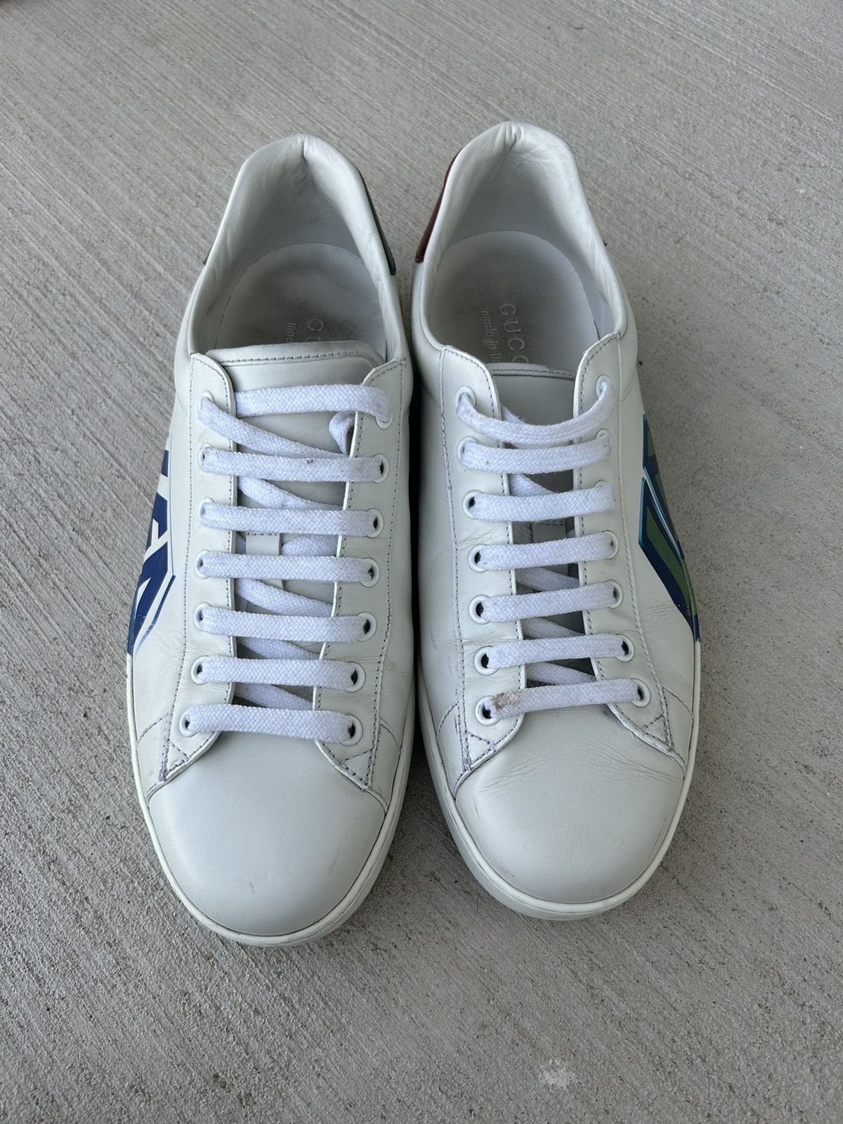 Gucci GUCCI Ace ‘Loved’ Leather Sneakers Size US 10 / EU 43 - 1 Thumbnail