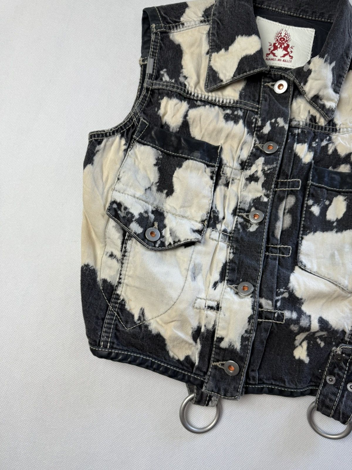 Andrew Mackenzie Vintage Against my killer vests Italy Viscose Blend Black Size M / US 6-8 / IT 42-44 - 5 Thumbnail