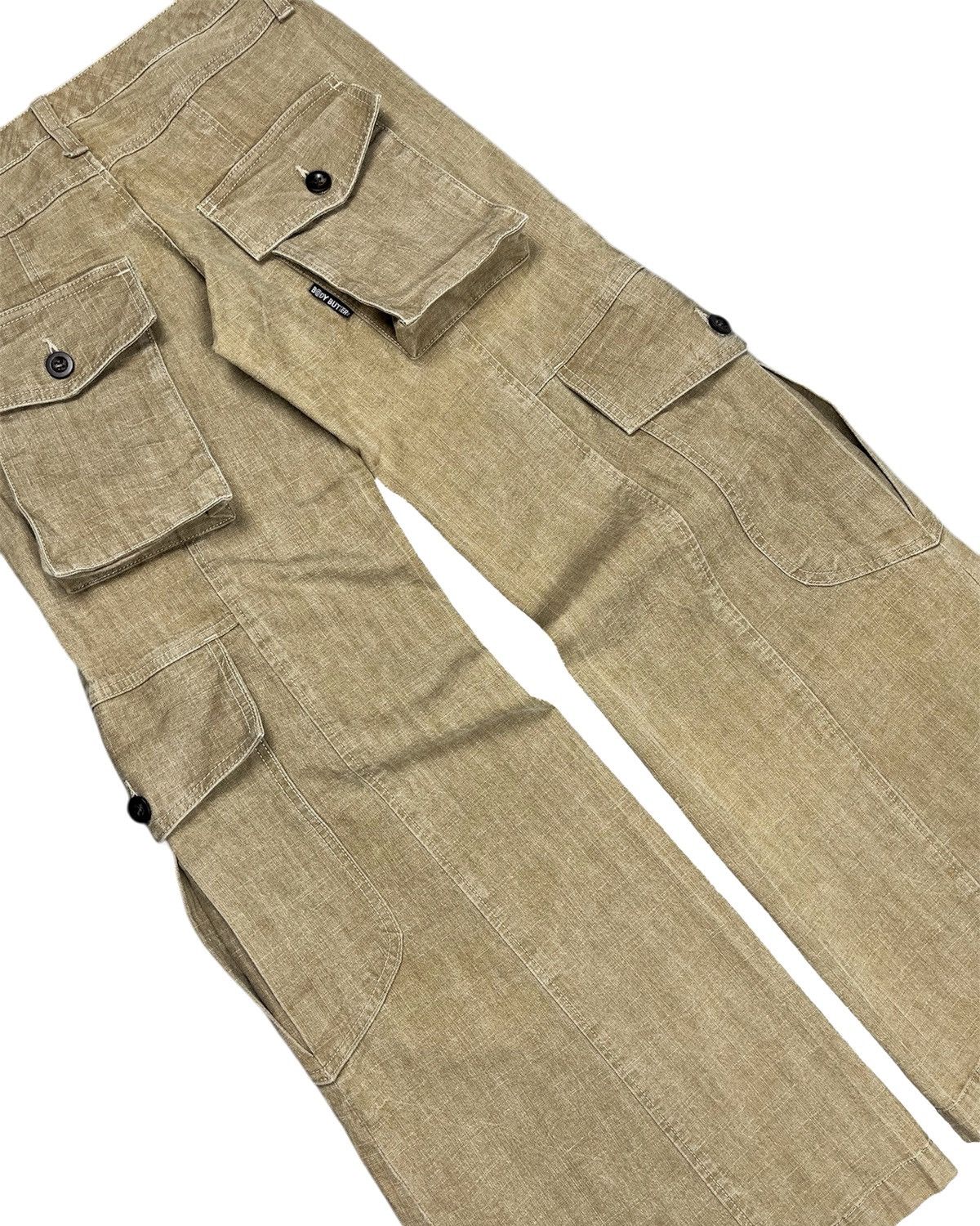 Japanese Brand 2000s Body Butter Flared Multi Pocket Pants Size US 29 - 6 Thumbnail