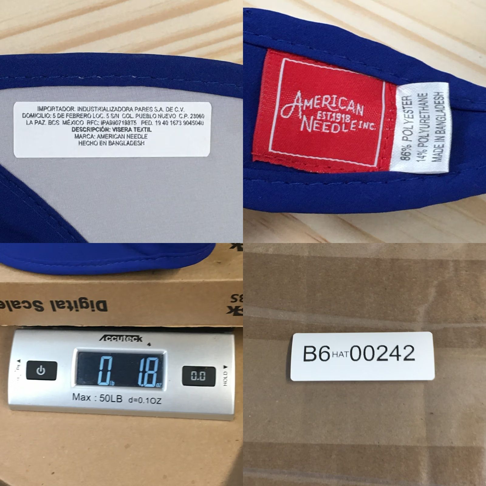 American Needle American Needle Visor Cap Hat Summer Sun Patch Logo Mens One Size Royal Blue Size ONE SIZE - 9 Thumbnail