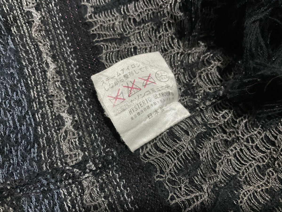Hysteric Glamour × If Six Was Nine × Japanese Brand 🔥Y2K Archived Hysteric Glamour Skull Cross Frayed Knit Tee Size US XS / EU 42 / 0 - 8 Thumbnail