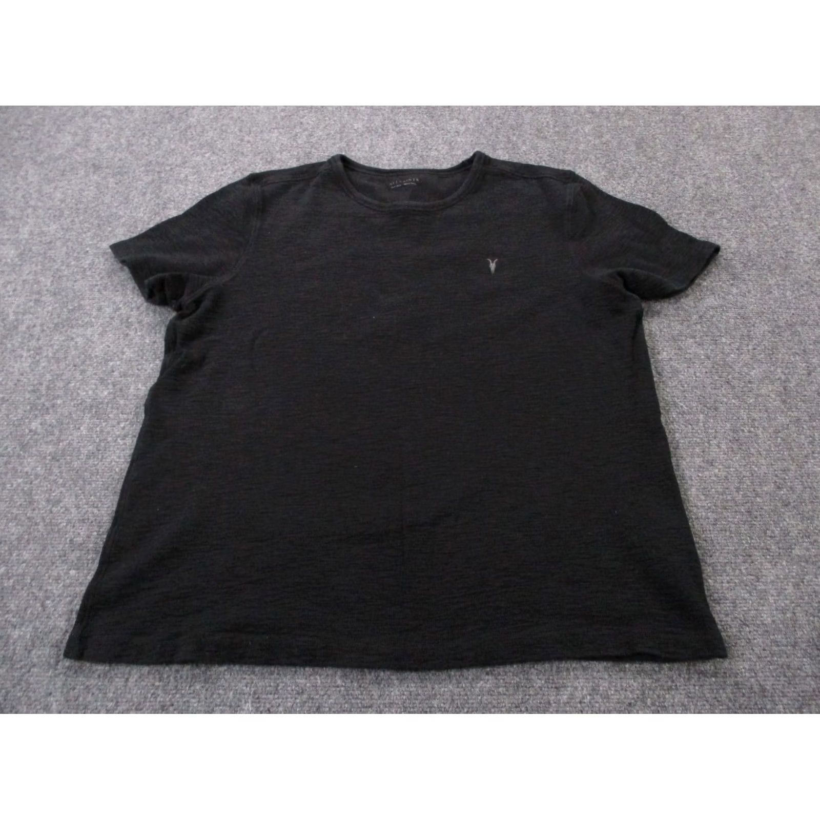 Allsaints AllSaints Shirt Mens 2XL Black Stretch Preppy Logo Casual Size US XXL / EU 58 / 5 - 2 Thumbnail