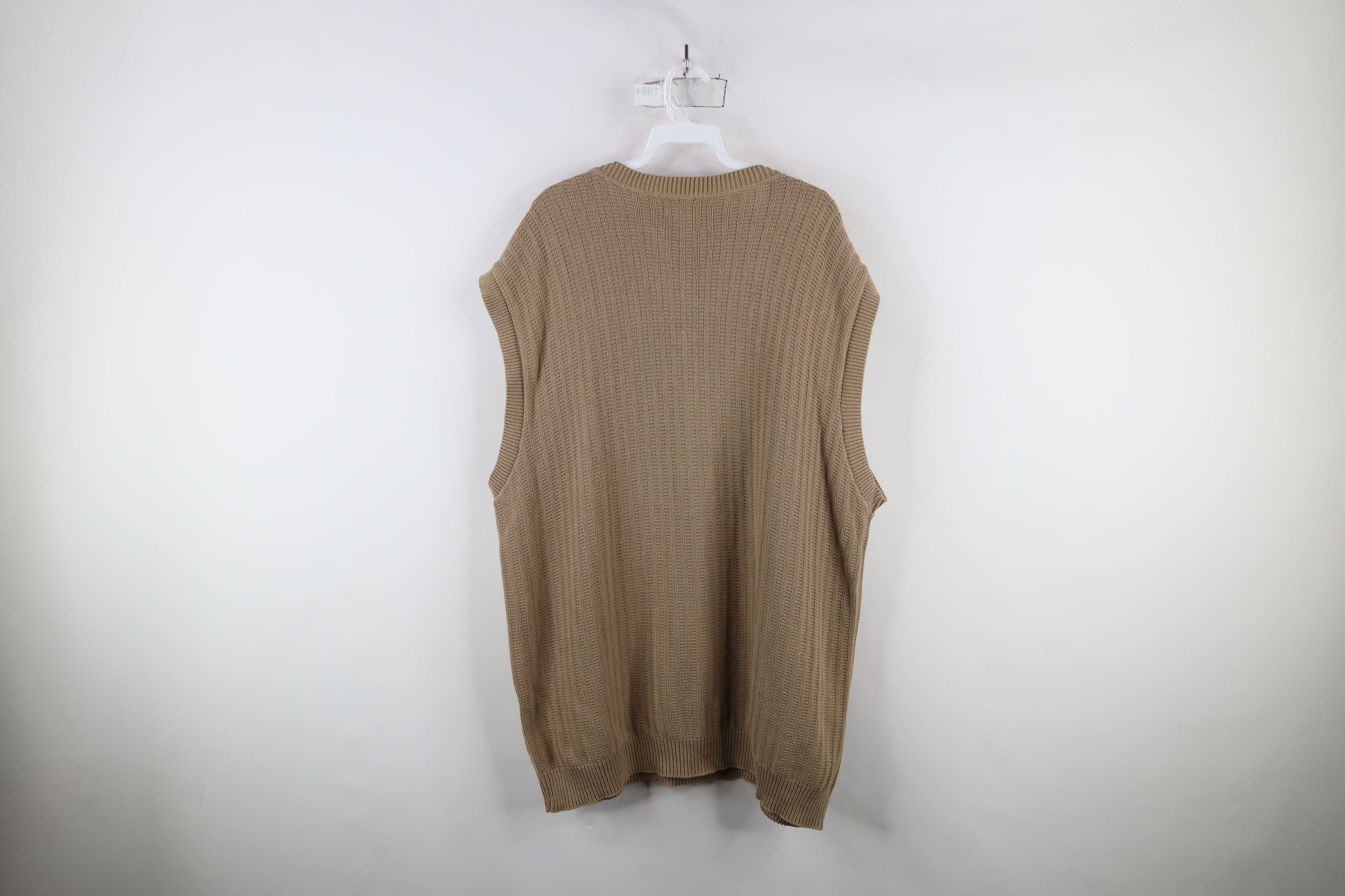 Vintage Vintage 90s Streetwear Ribbed Knit V-Neck Sweater Vest USA Size US XL / EU 56 / 4 - 8 Thumbnail