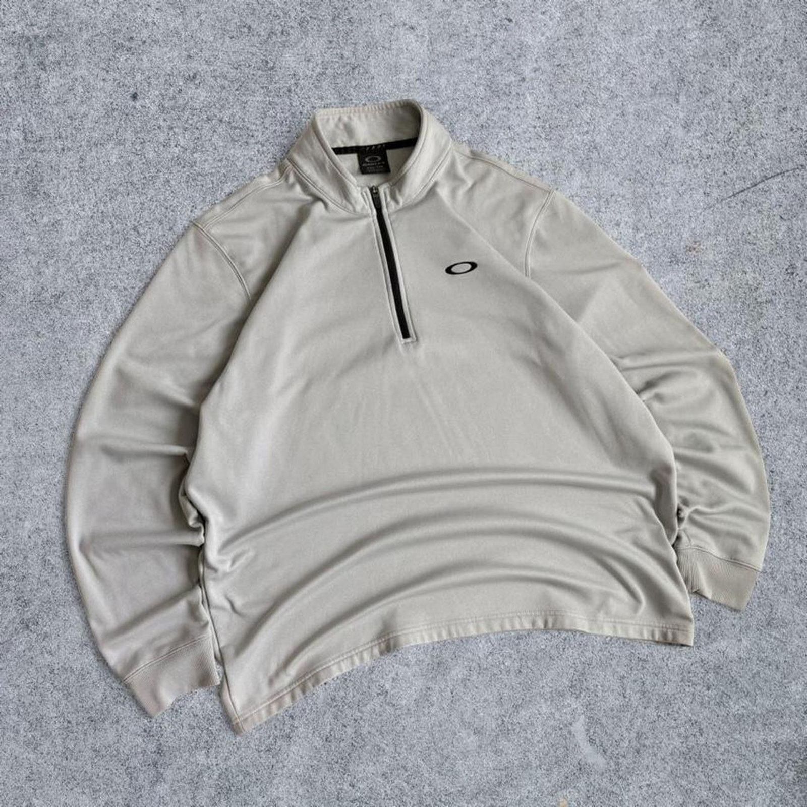 Oakley Oakley 2000s Light Grey 1/4 Zip Pullover Sweatshirt Size US XL / EU 56 / 4 - 1 Thumbnail