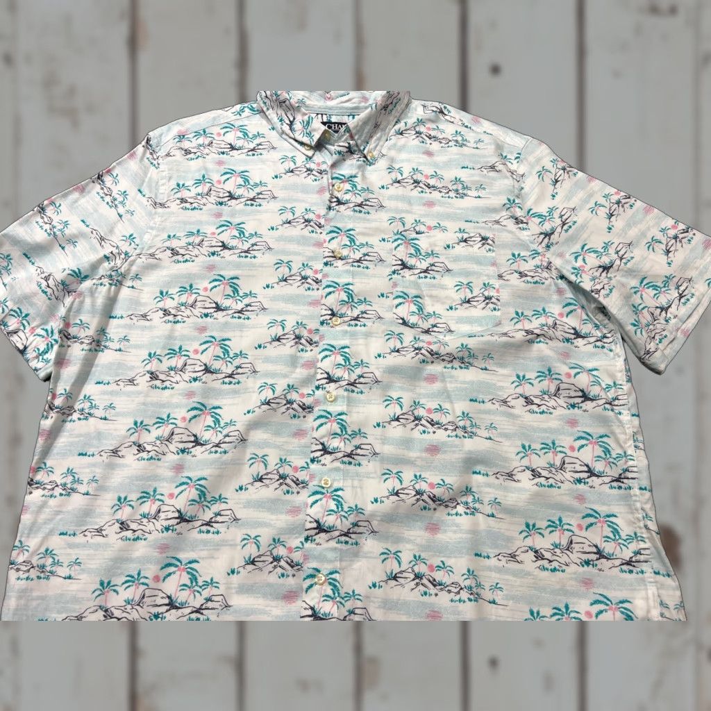 Chaps Chaps Shirt 2XLT S/S Button-Down Hawaiian Floral Red Mens Big & Tall Size US XXL / EU 58 / 5 - 1 Thumbnail