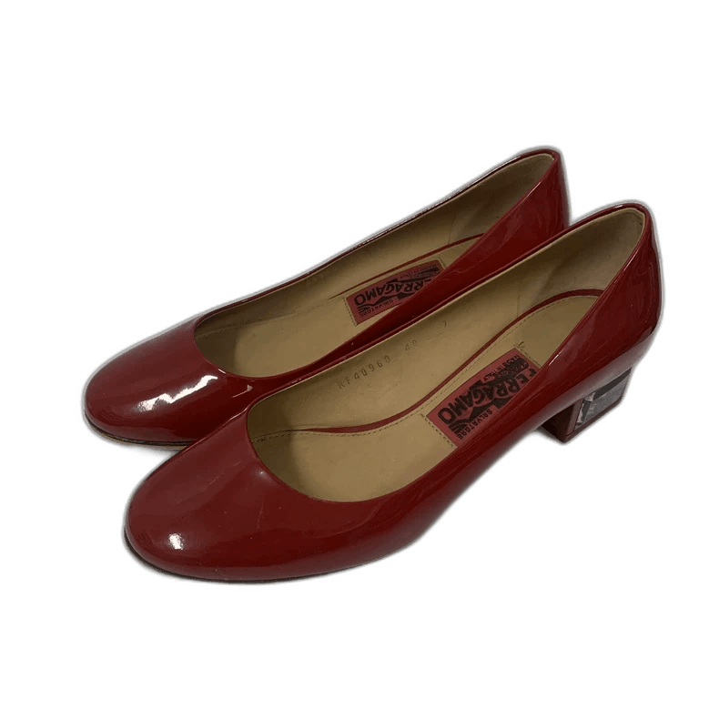 Salvatore Ferragamo Red Ferragamo Patent Leather High Heels Size US 10 / IT 40 - 1 Thumbnail