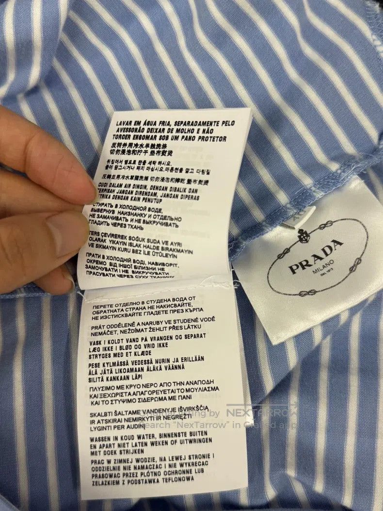 Prada Prada Blue and white striped long sleeves Size S / US 4 / IT 40 - 8 Thumbnail