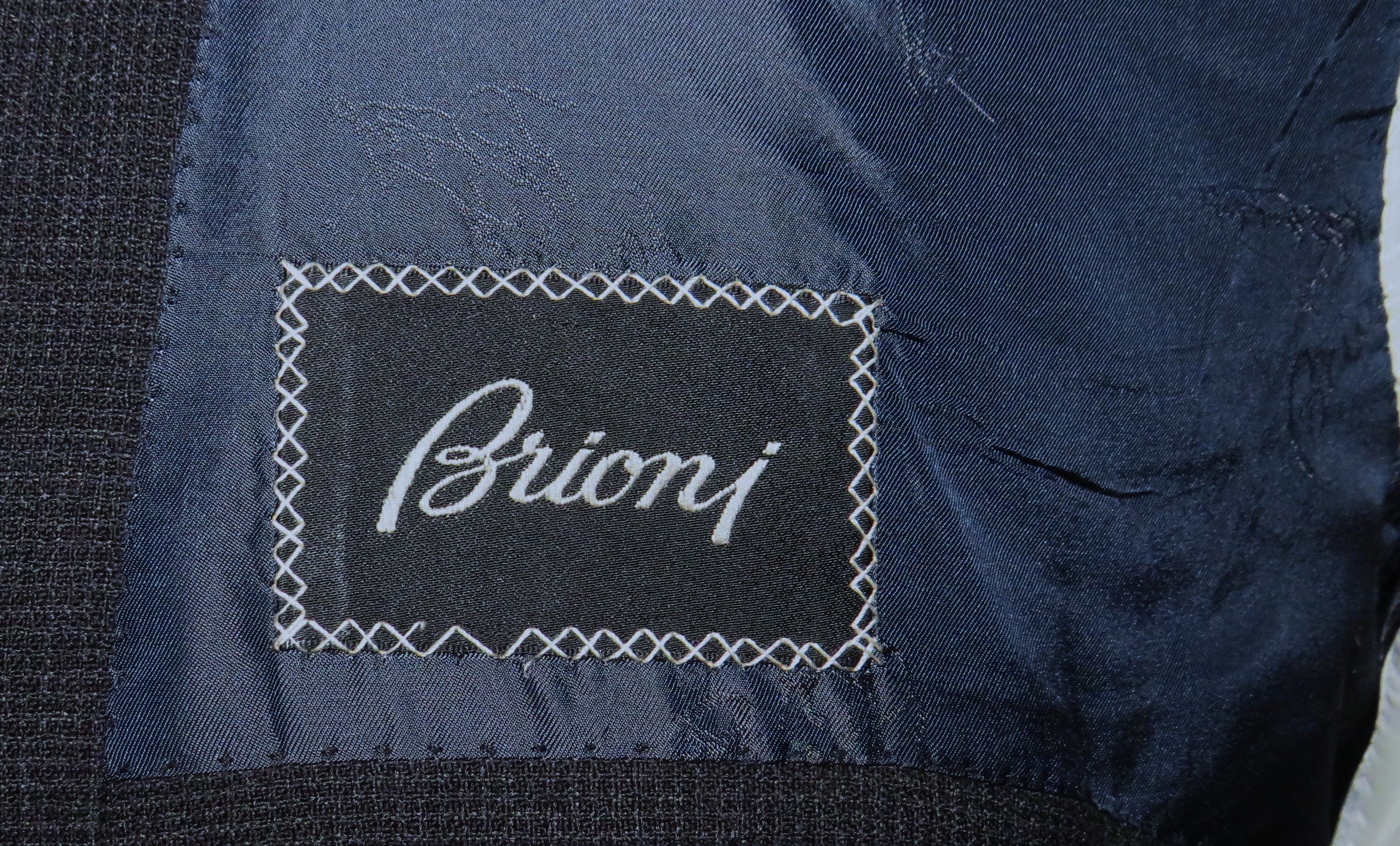 Brioni Nomentano Black & Gray Check Two Button Sport Coat 44L Size 44L - 14 Thumbnail