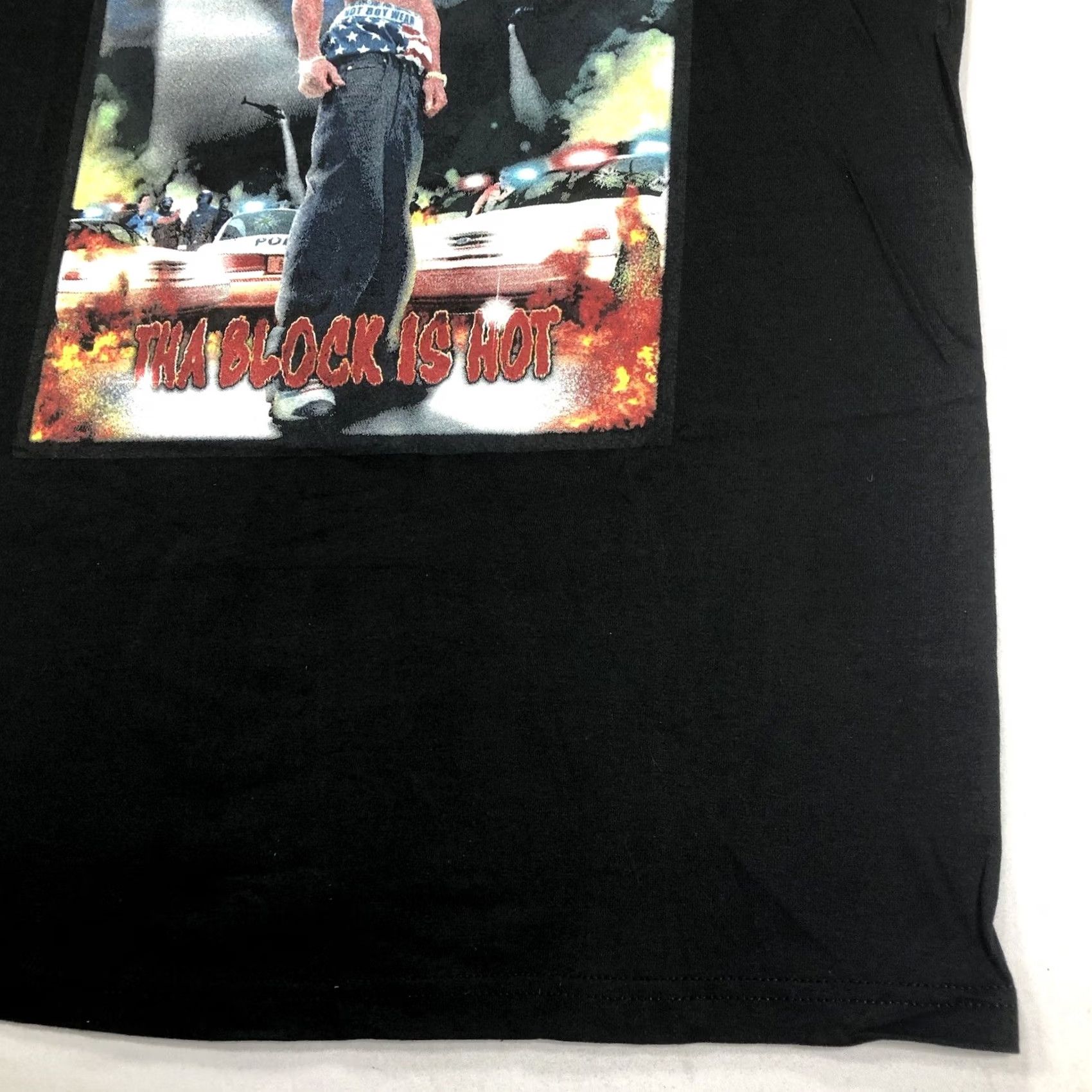 Fruit Of The Loom VINTAGE Nike Shirt Mens 1990s T-Shirt Hip Hop Black Lil Wayne The Tha Block Is Hot Cash Money Graphic Tee Size US L / EU 52-54 / 3 - 4 Thumbnail