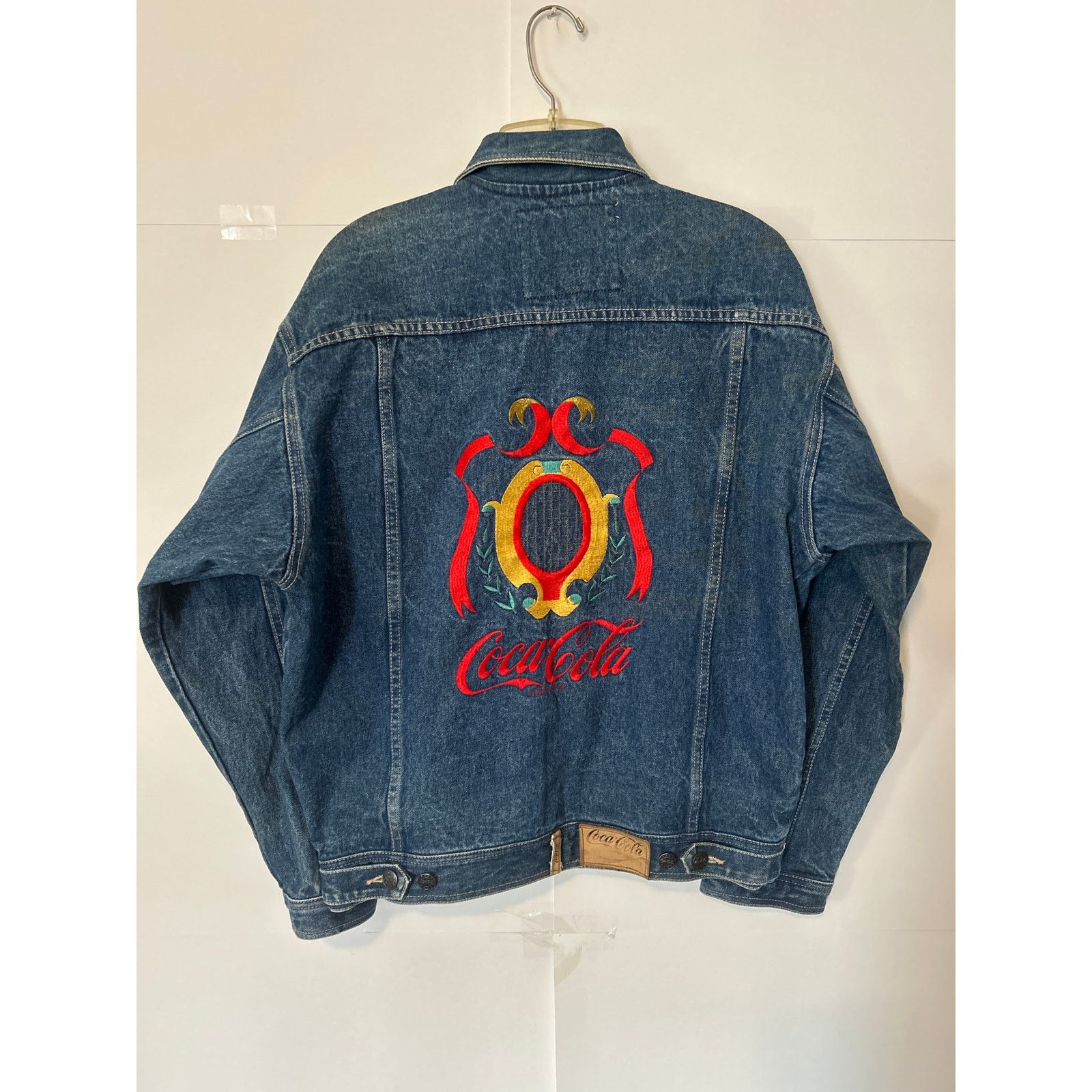 Coca Cola Vintage 80s Coca Cola Embroidered Denim Jacket Blue Large Size M / US 6-8 / IT 42-44 - 3 Thumbnail