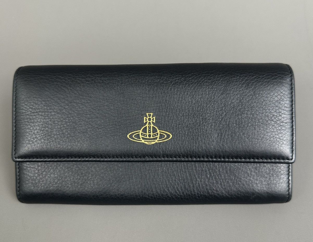 Vivienne Westwood Vivienne Westwood - Orb Logo Leather Spencer Long Wallet Size ONE SIZE - 1 Thumbnail