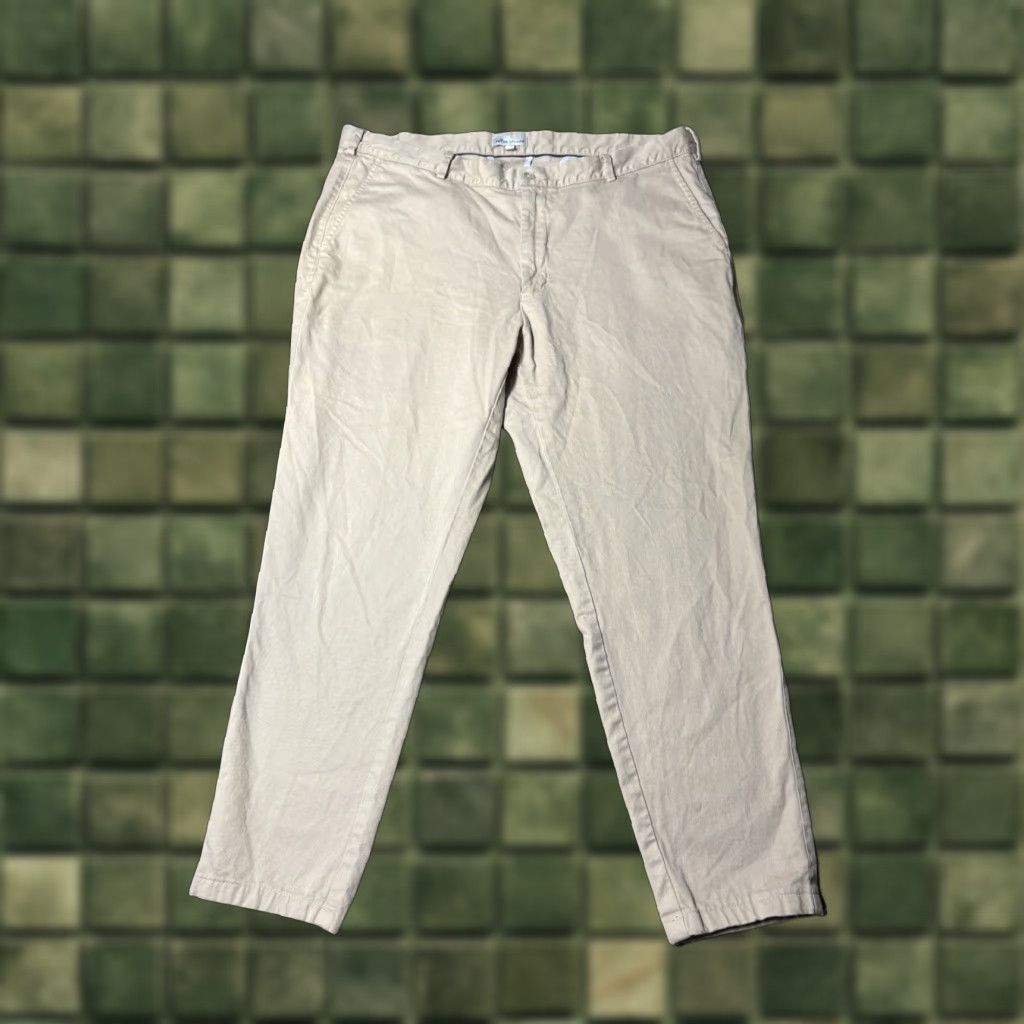 Peter Millar Peter Millar Pants Mens 38x32 Pilot Twill Flat Front Trouser Pima Cotton ME0B06 Beige Straight Reg-34? Size US 38 / EU 54 - 1 Thumbnail