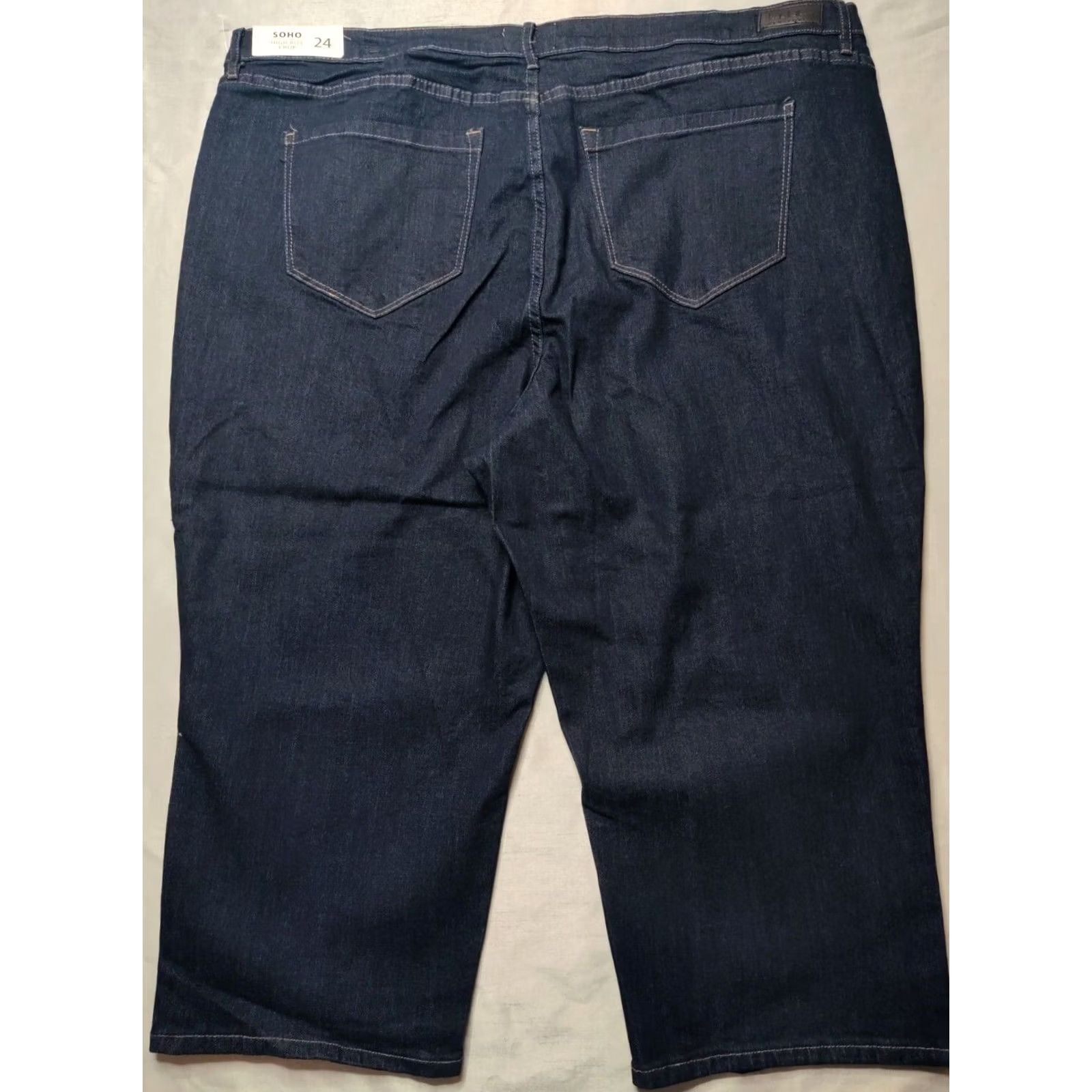 Nicole Miller VINTAGE NICOLE MILLER SOHO HIGH RISE CROP Jeans Women Plus Size 24 Dark Wash Denim NEW Size 42" / US 20 - 2 Thumbnail