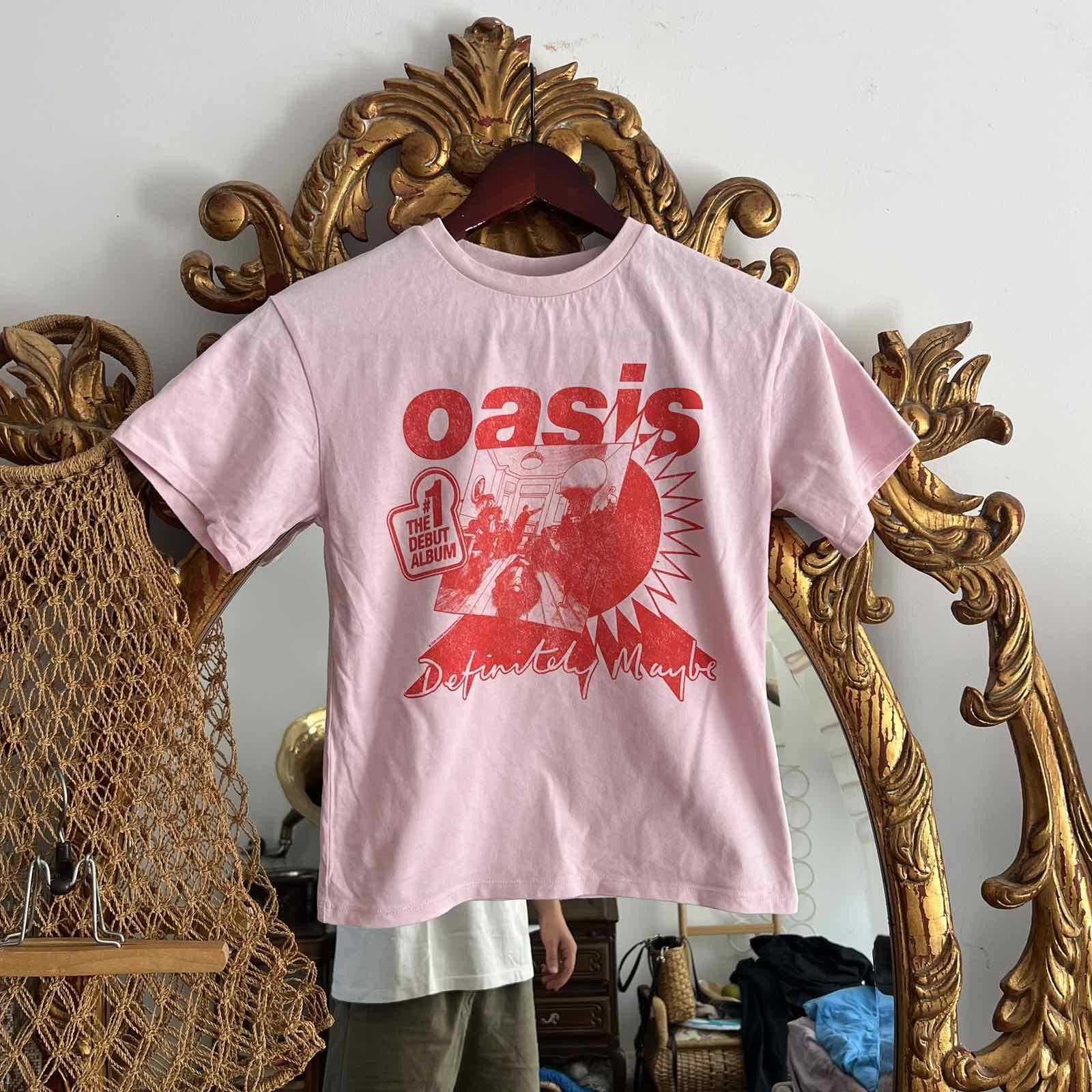 Band Tees Oasis 2024 Definitely Maybe Blue Box Logo T-Shirt Sz S Size S / US 4 / IT 40 - 1 Thumbnail