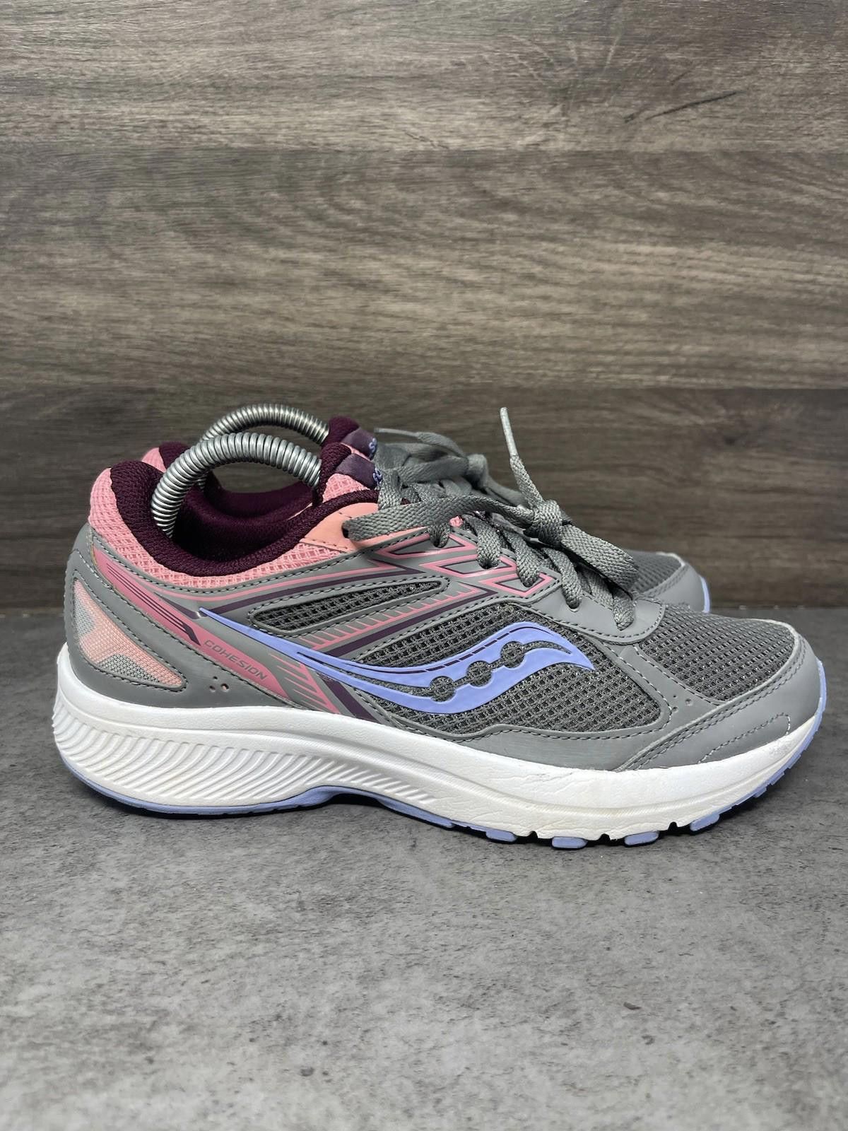 Saucony Saucony Cohesion 14 Running Shoes Womens Size 8 Grey Purple Size US 8 / IT 38 - 5 Thumbnail