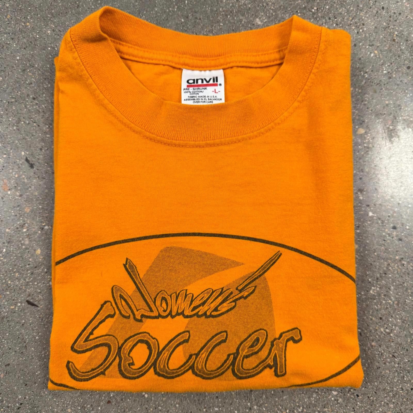 Anvil Vtg 1999 Anvil Women's Soccer Doane College T-Shirt Orange L Size L / US 10 / IT 46 - 9 Thumbnail