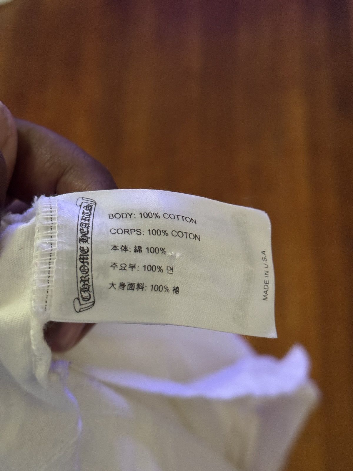 Chrome Hearts Chrome Hearts White Yellow Script Hollywood Tee Size US XL / EU 56 / 4 - 4 Thumbnail