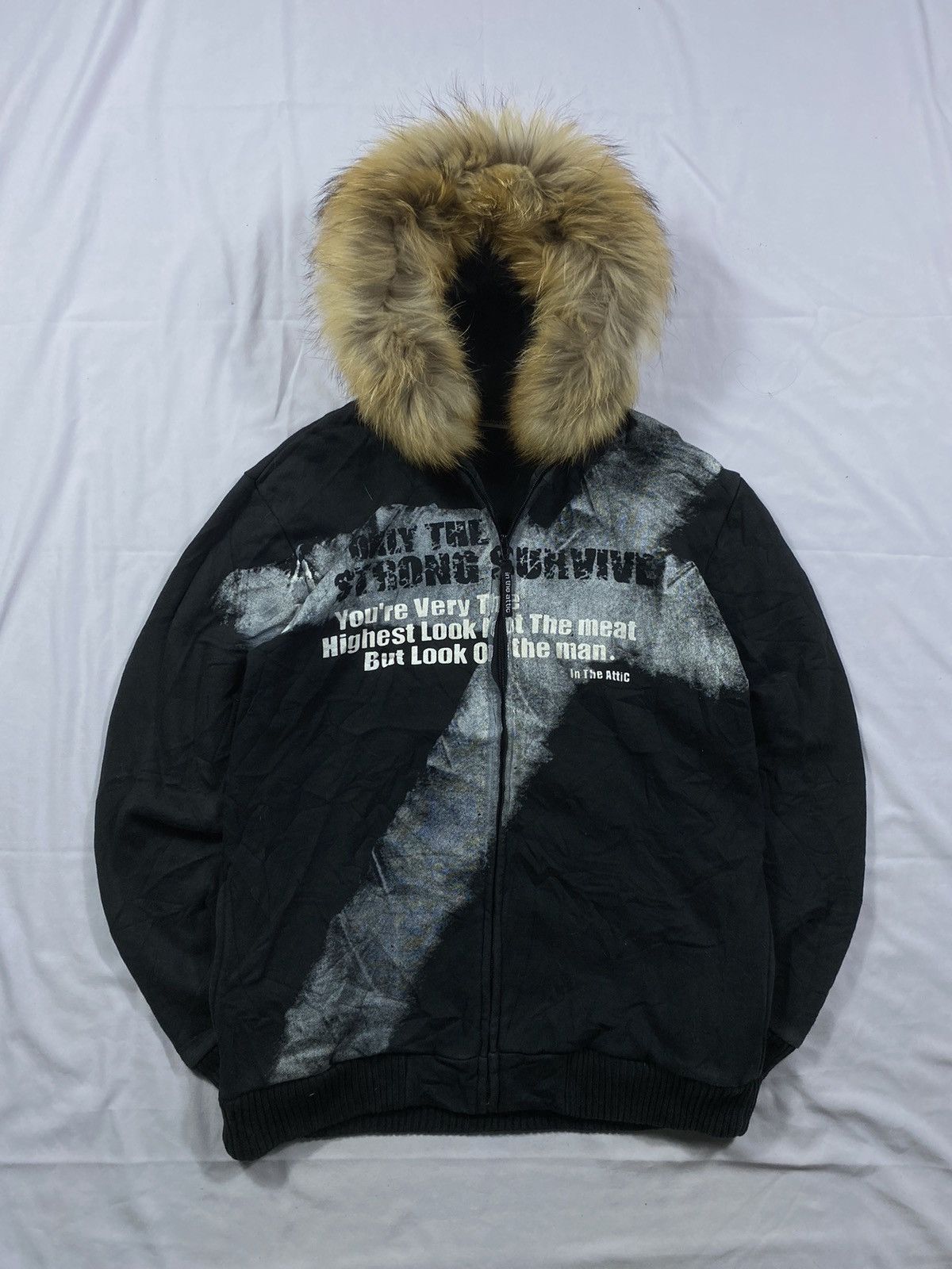 In The Attic In The Attic Fur Zip Hoodie Punk Style Size US M / EU 48-50 / 2 - 1 Thumbnail